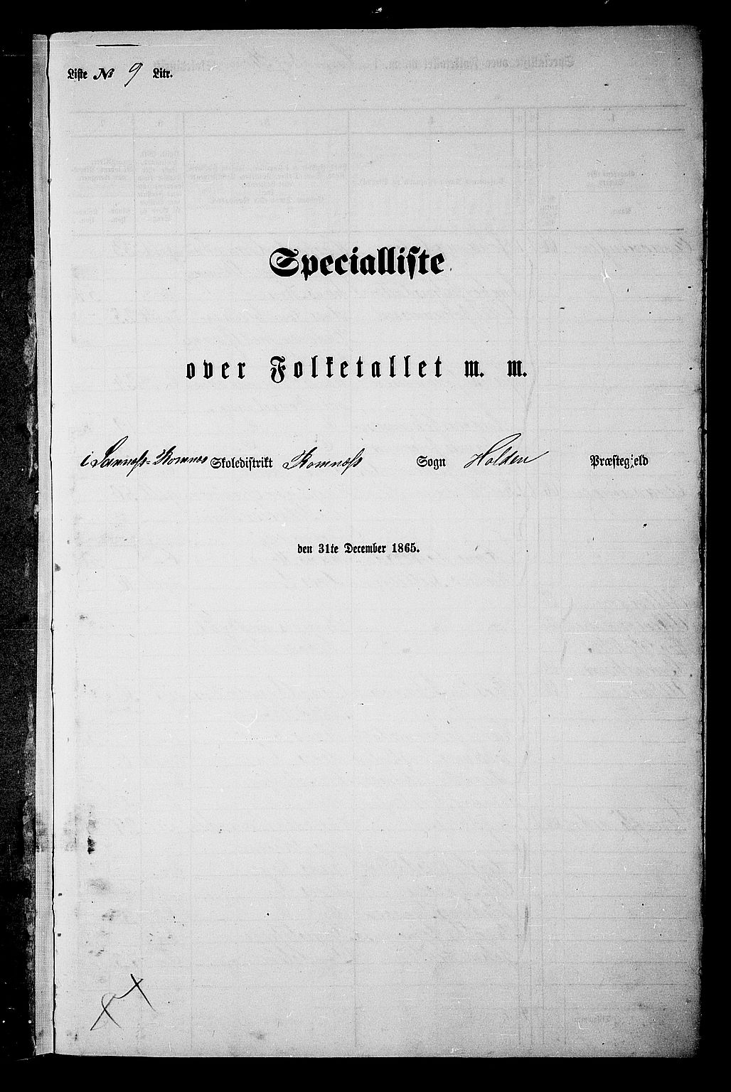 RA, Folketelling 1865 for 0819P Holla prestegjeld, 1865, s. 143
