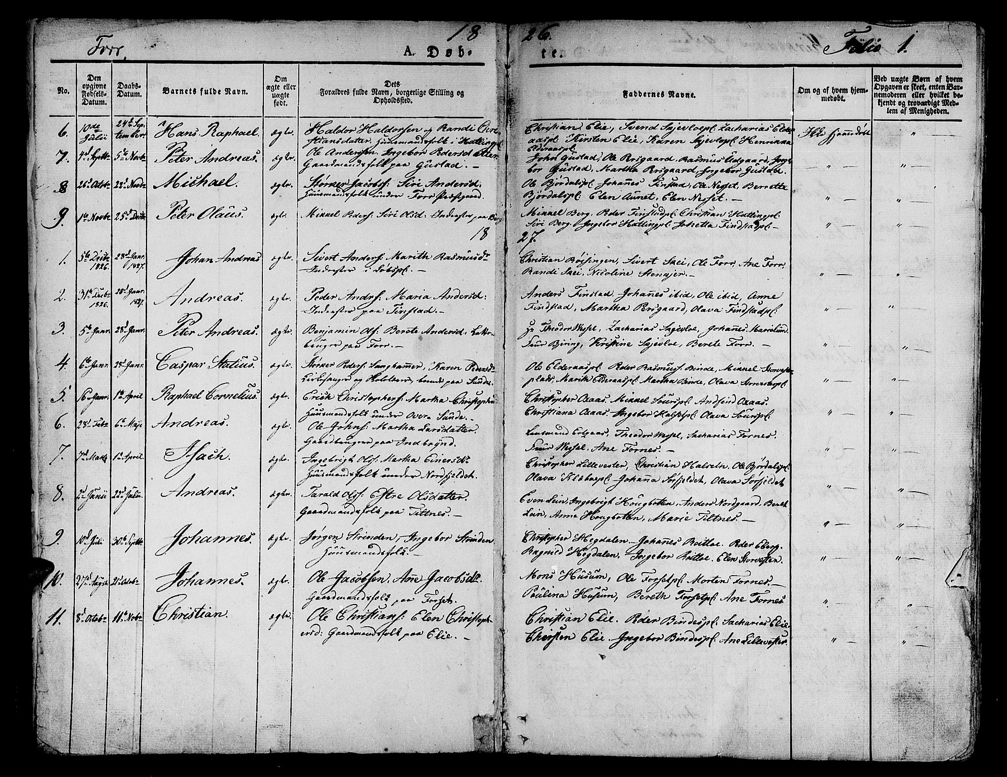 Ministerialprotokoller, klokkerbøker og fødselsregistre - Nord-Trøndelag, AV/SAT-A-1458/746/L0445: Ministerialbok nr. 746A04, 1826-1846, s. 1