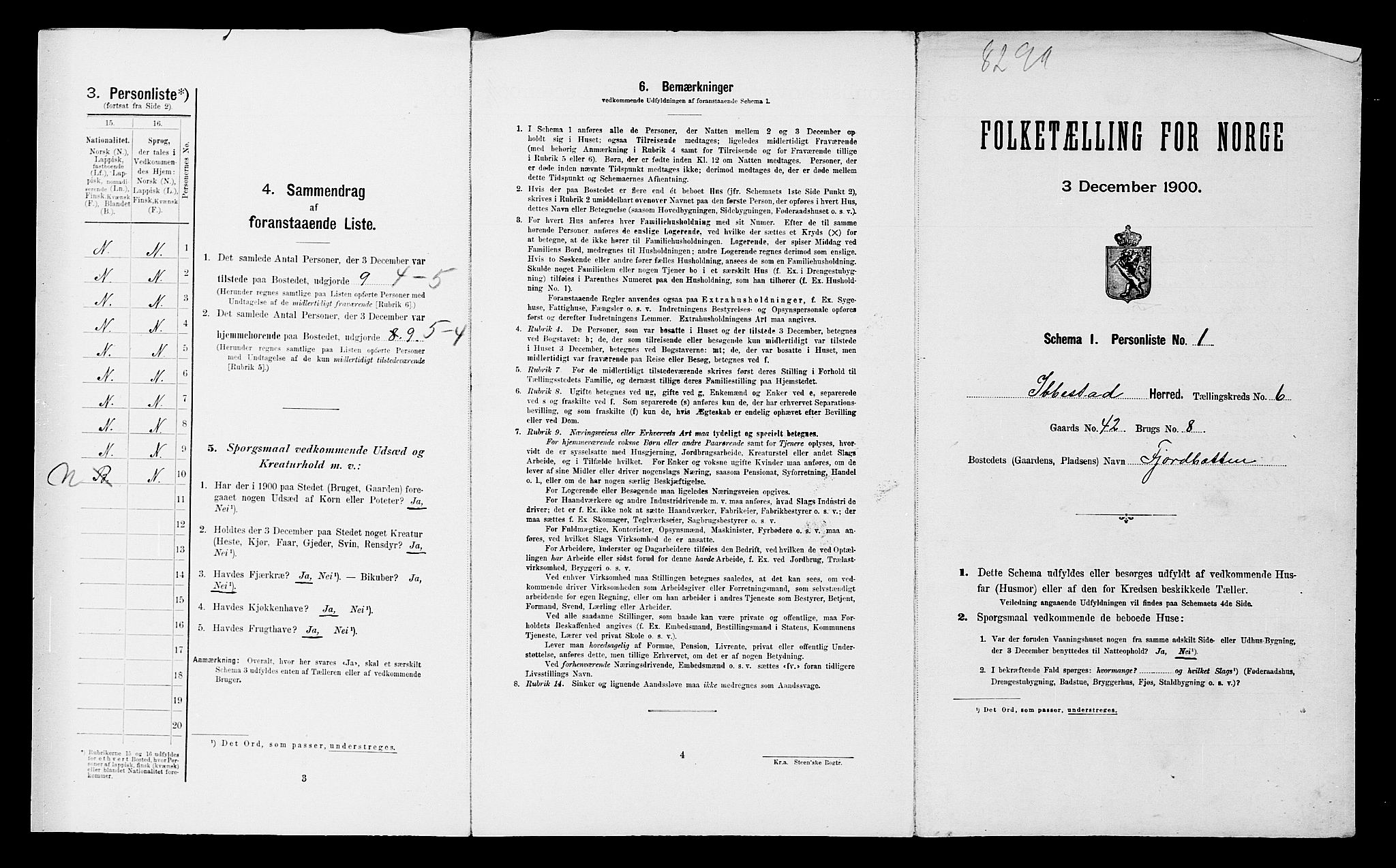 SATØ, Folketelling 1900 for 1917 Ibestad herred, 1900, s. 849