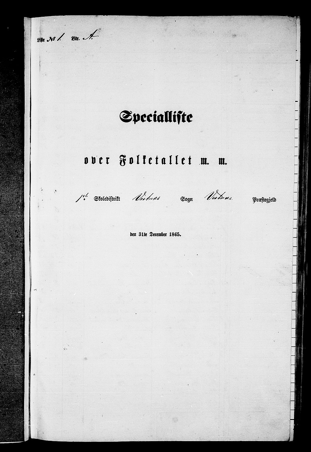 RA, Folketelling 1865 for 1535P Vestnes prestegjeld, 1865, s. 10