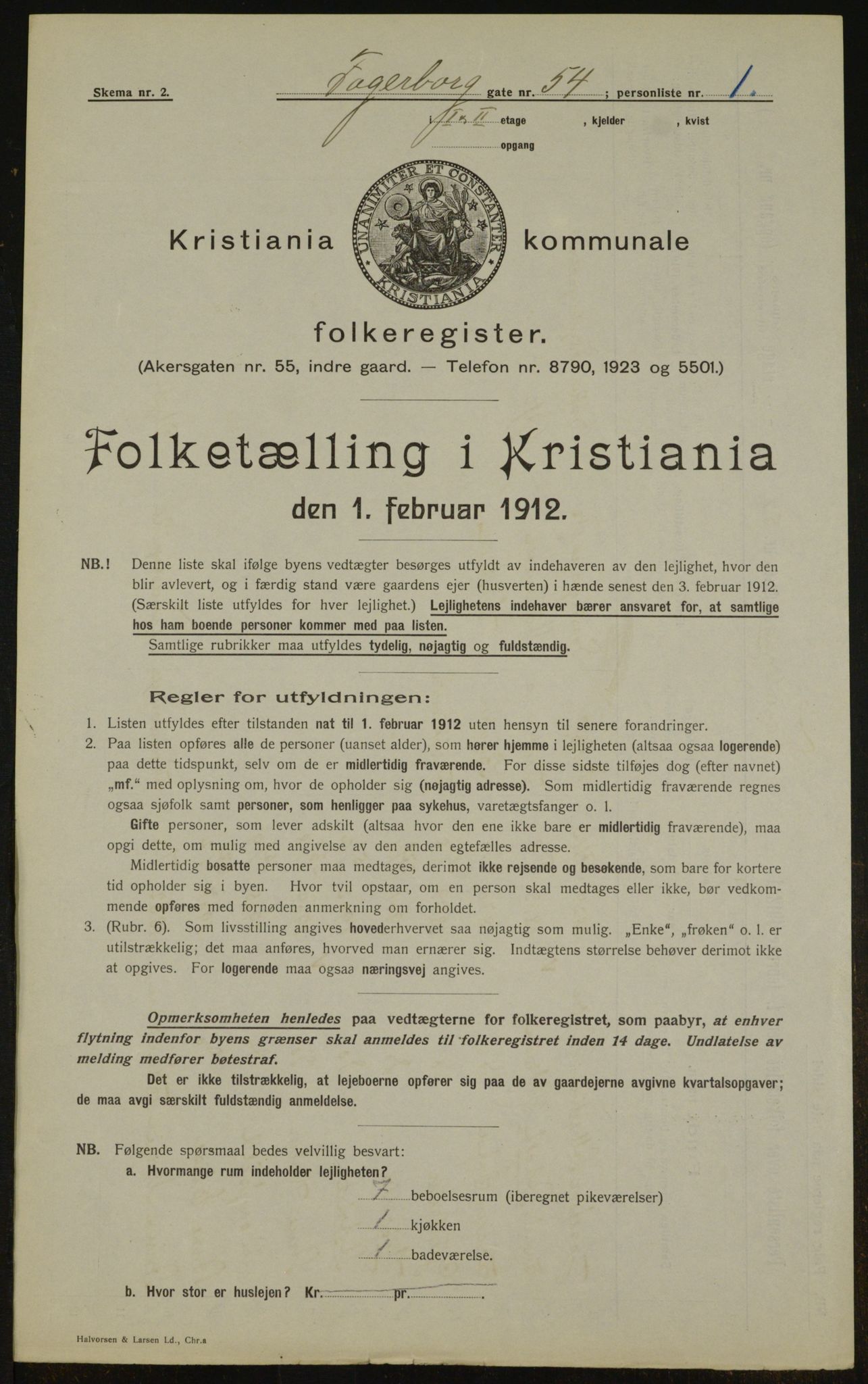 OBA, Kommunal folketelling 1.2.1912 for Kristiania, 1912, s. 23030