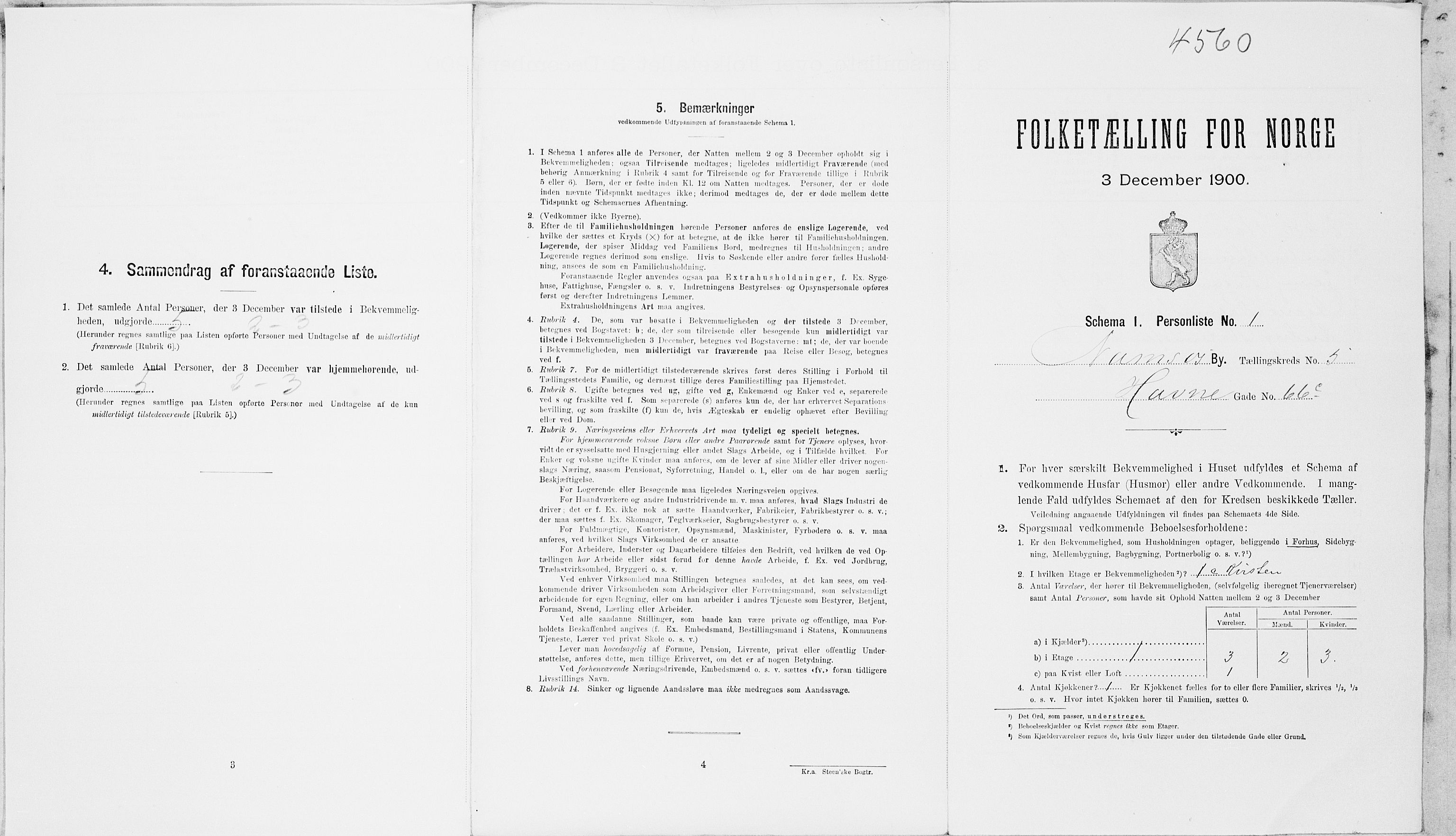 SAT, Folketelling 1900 for 1703 Namsos ladested, 1900, s. 1057