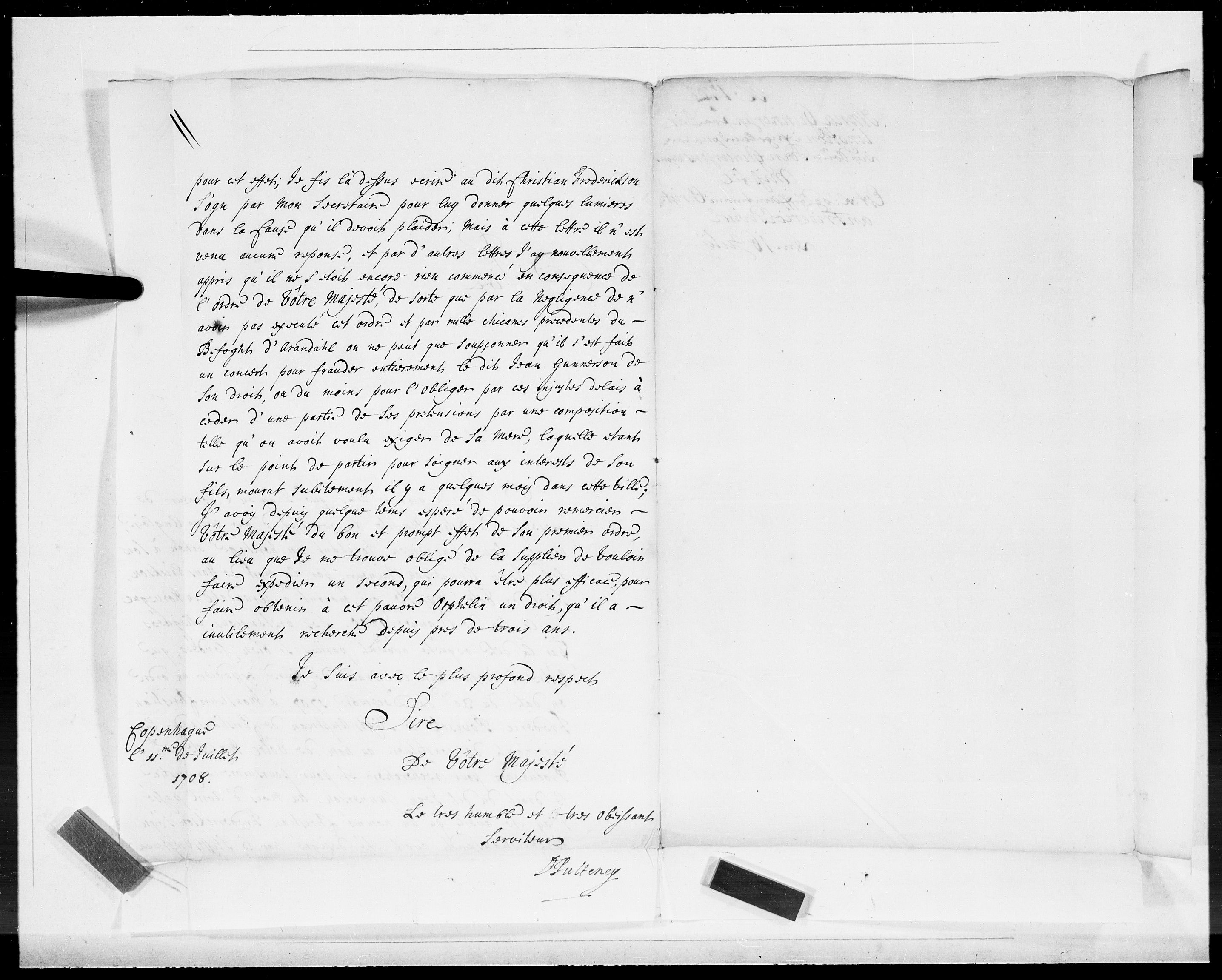 Danske Kanselli 1572-1799, AV/RA-EA-3023/F/Fc/Fcc/Fcca/L0066: Norske innlegg 1572-1799, 1708, s. 5