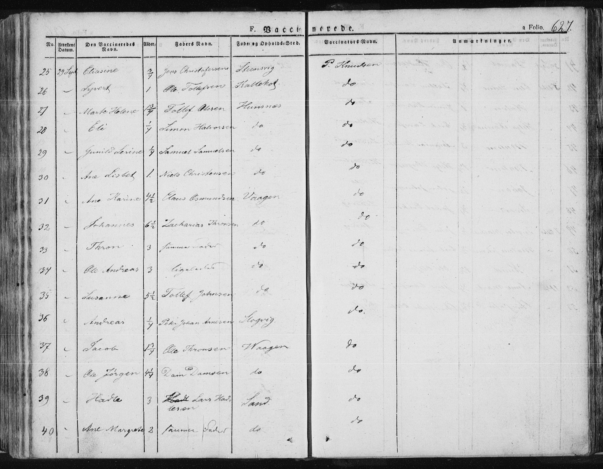 Tysvær sokneprestkontor, AV/SAST-A -101864/H/Ha/Haa/L0001: Ministerialbok nr. A 1.2, 1831-1856, s. 627
