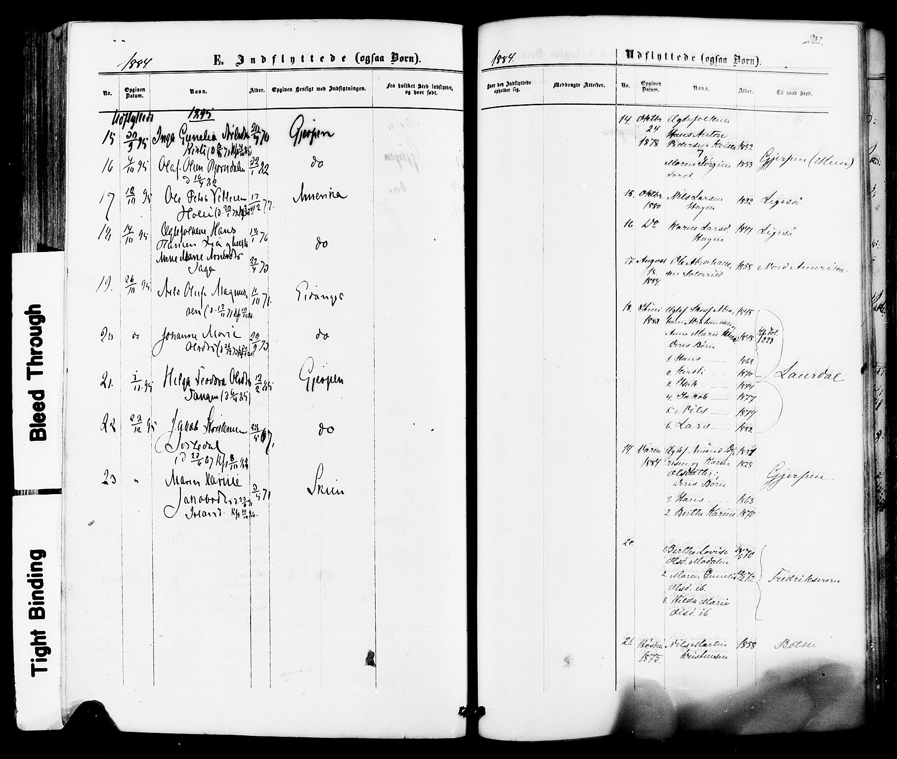 Siljan kirkebøker, AV/SAKO-A-300/F/Fa/L0002: Ministerialbok nr. 2, 1870-1895, s. 232