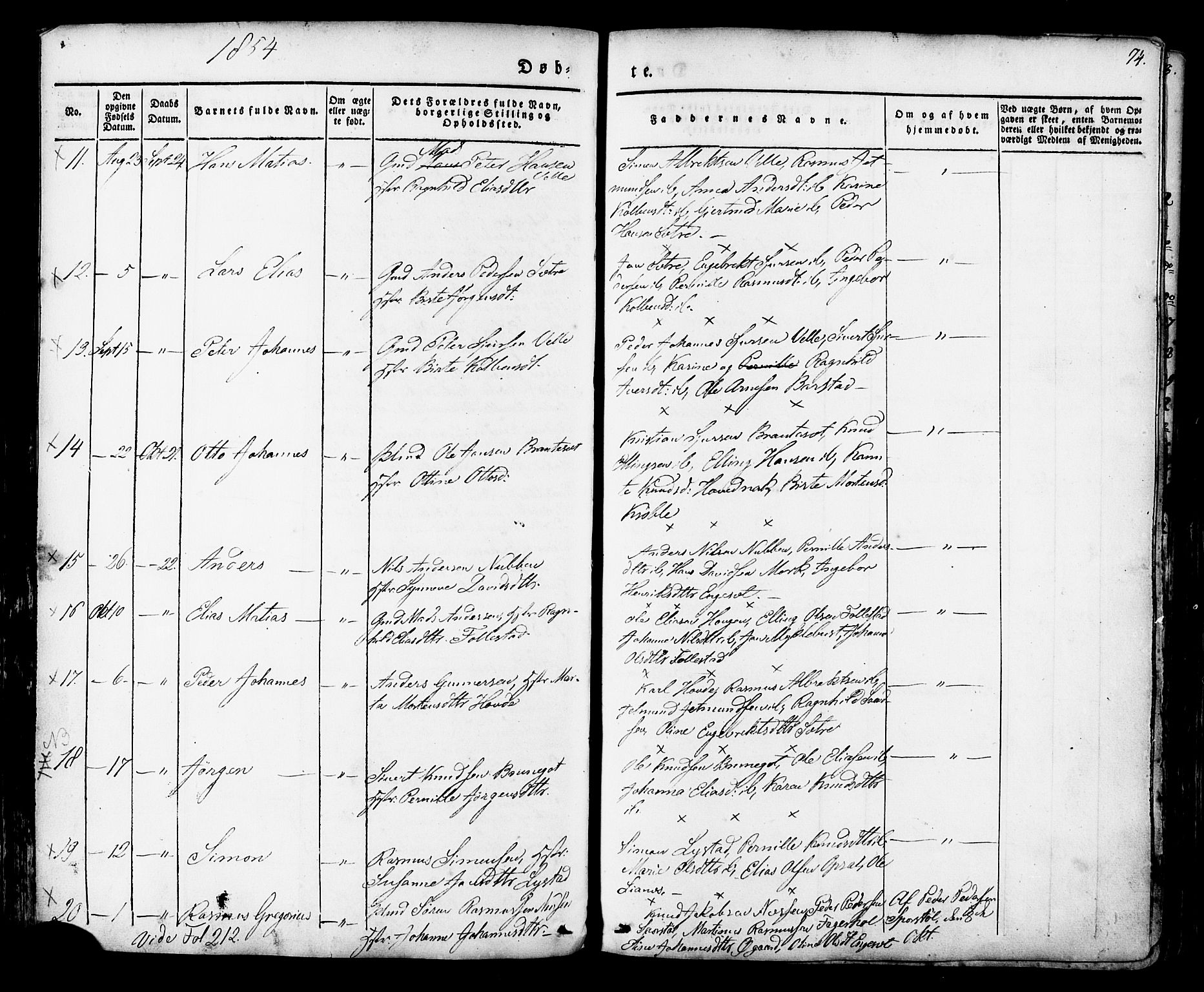 Ministerialprotokoller, klokkerbøker og fødselsregistre - Møre og Romsdal, AV/SAT-A-1454/513/L0174: Ministerialbok nr. 513A01, 1831-1855, s. 74