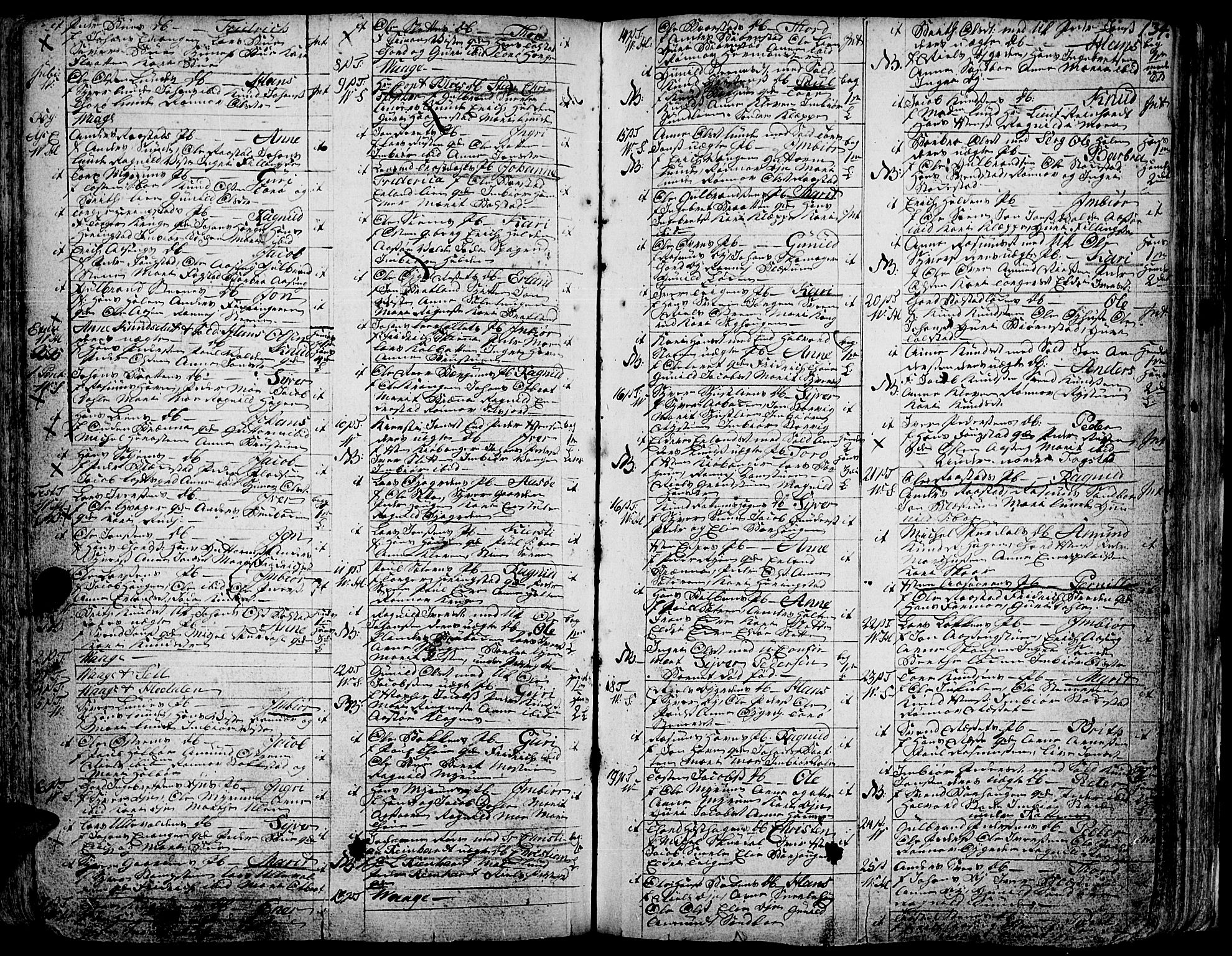 Vågå prestekontor, AV/SAH-PREST-076/H/Ha/Haa/L0001: Ministerialbok nr. 1, 1739-1810, s. 134