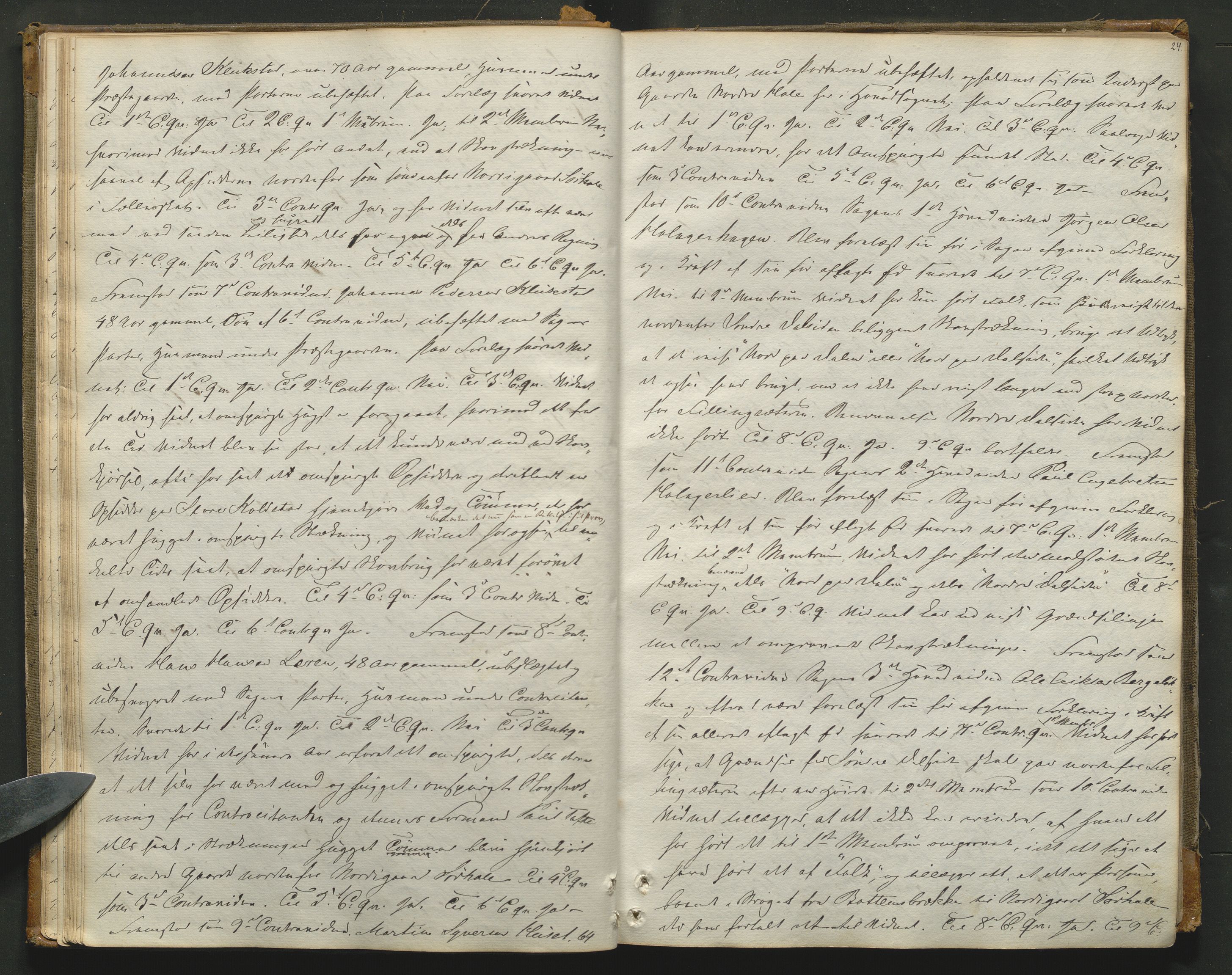 Nord-Gudbrandsdal tingrett, AV/SAH-TING-002/G/Gc/Gcb/L0001: Ekstrarettsprotokoll for åstedssaker, 1849-1857, s. 23b-24a