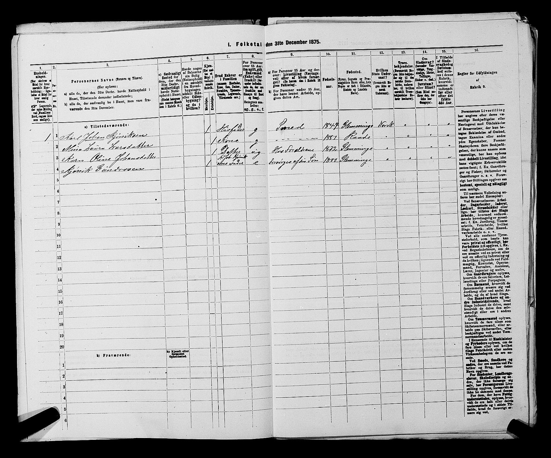 RA, Folketelling 1875 for 0132L Fredrikstad prestegjeld, Glemmen sokn, 1875, s. 798