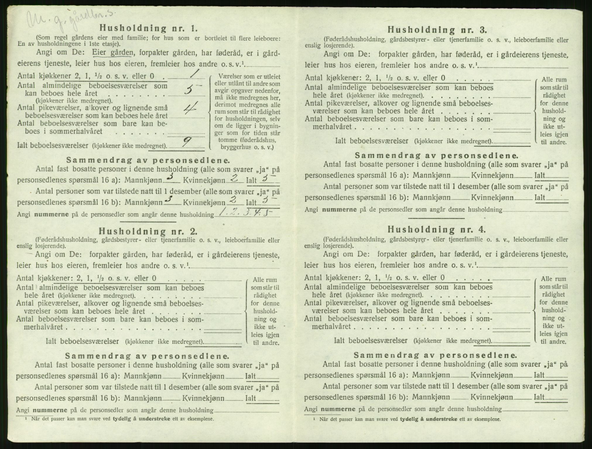 SAT, Folketelling 1920 for 1540 Hen herred, 1920, s. 121