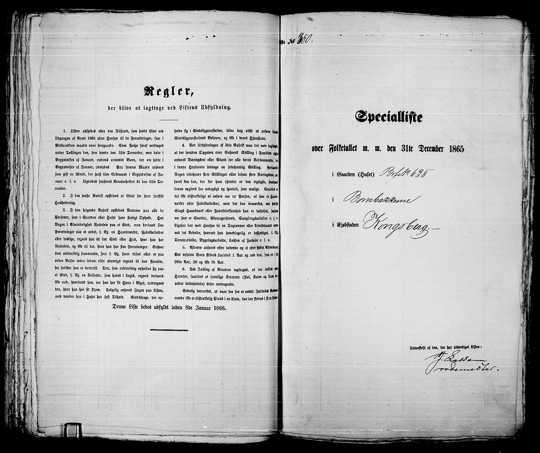 RA, Folketelling 1865 for 0604B Kongsberg prestegjeld, Kongsberg kjøpstad, 1865, s. 718