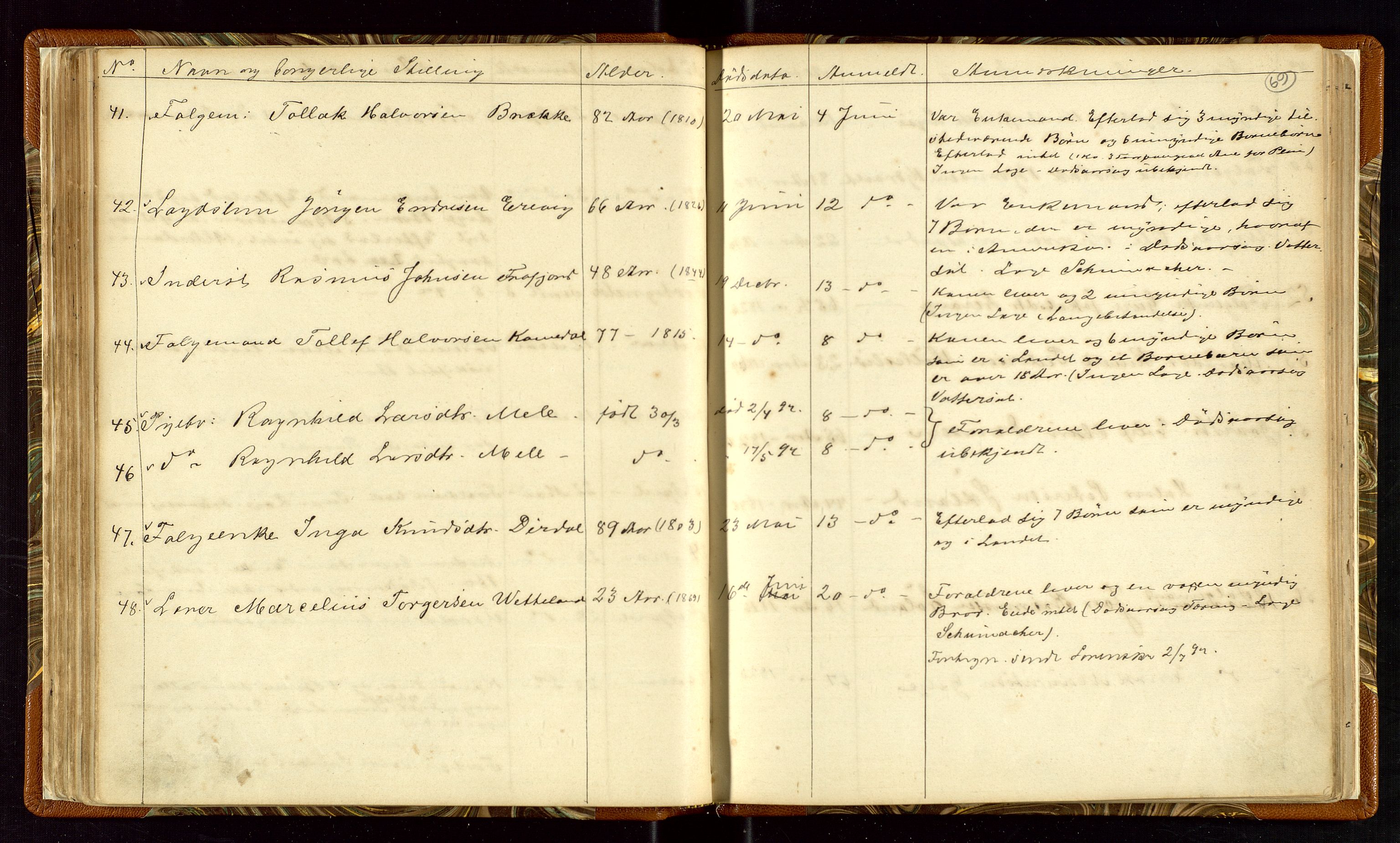 Høle og Forsand lensmannskontor, AV/SAST-A-100127/Gga/L0001: "Fortegnelse over Afdøde i Høle Thinglag fra 1ste Juli 1875 til ", 1875-1902, s. 69