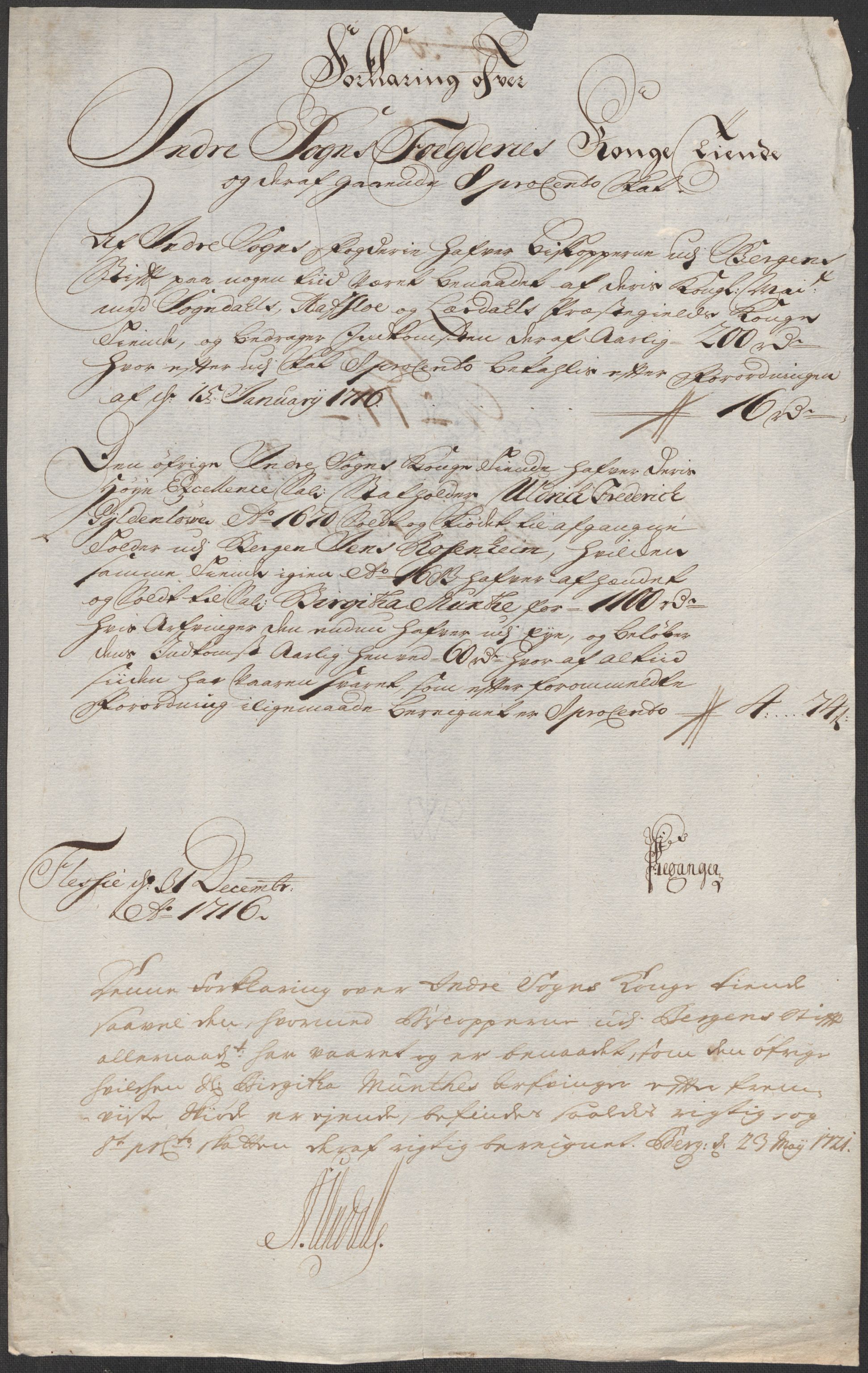 Rentekammeret inntil 1814, Reviderte regnskaper, Fogderegnskap, AV/RA-EA-4092/R52/L3320: Fogderegnskap Sogn, 1715-1716, s. 439