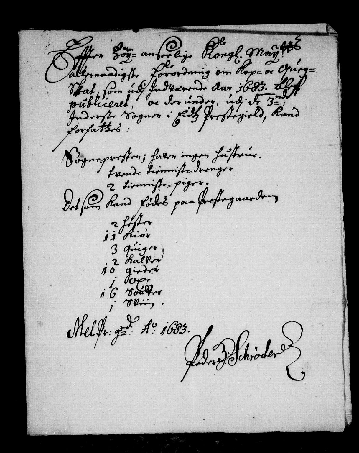 Rentekammeret inntil 1814, Reviderte regnskaper, Stiftamtstueregnskaper, Bergen stiftamt, AV/RA-EA-6043/R/Rc/L0068: Bergen stiftamt, 1683