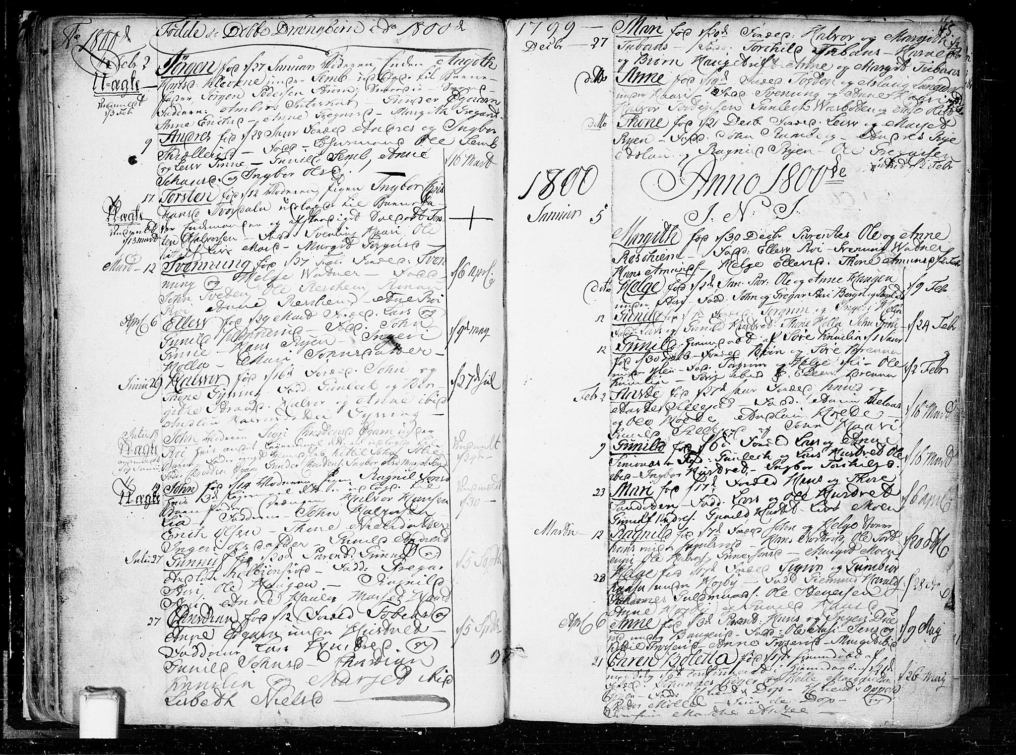 Heddal kirkebøker, SAKO/A-268/F/Fa/L0004: Ministerialbok nr. I 4, 1784-1814, s. 45