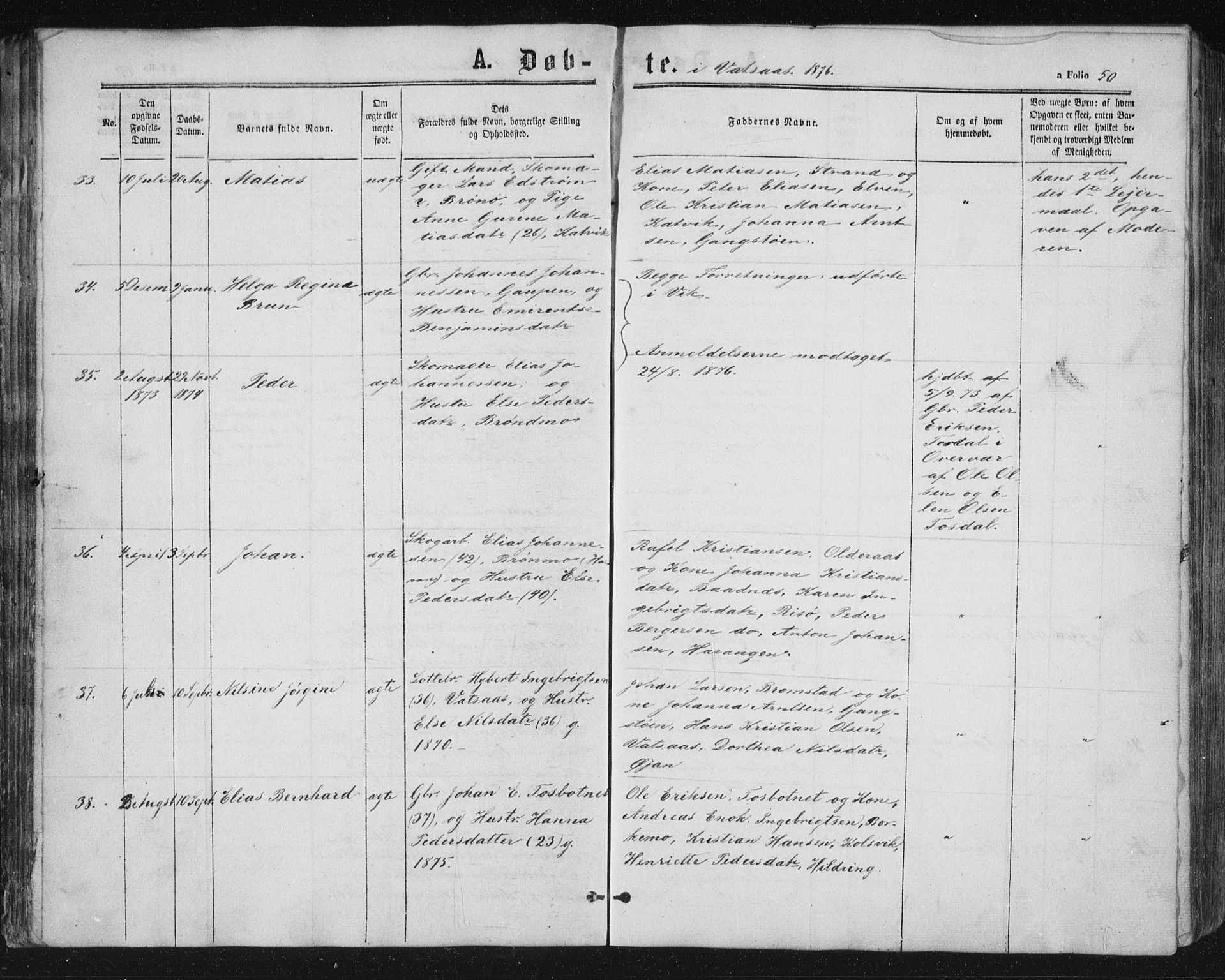 Ministerialprotokoller, klokkerbøker og fødselsregistre - Nordland, AV/SAT-A-1459/810/L0158: Klokkerbok nr. 810C02 /1, 1863-1883, s. 50