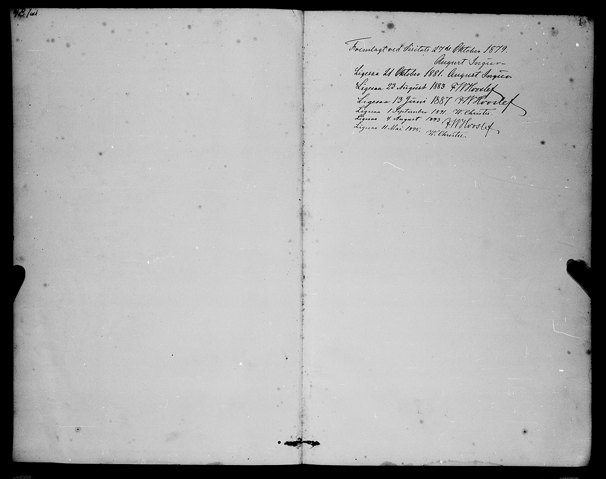 Vik sokneprestembete, SAB/A-81501: Klokkerbok nr. A 3, 1878-1894, s. 1