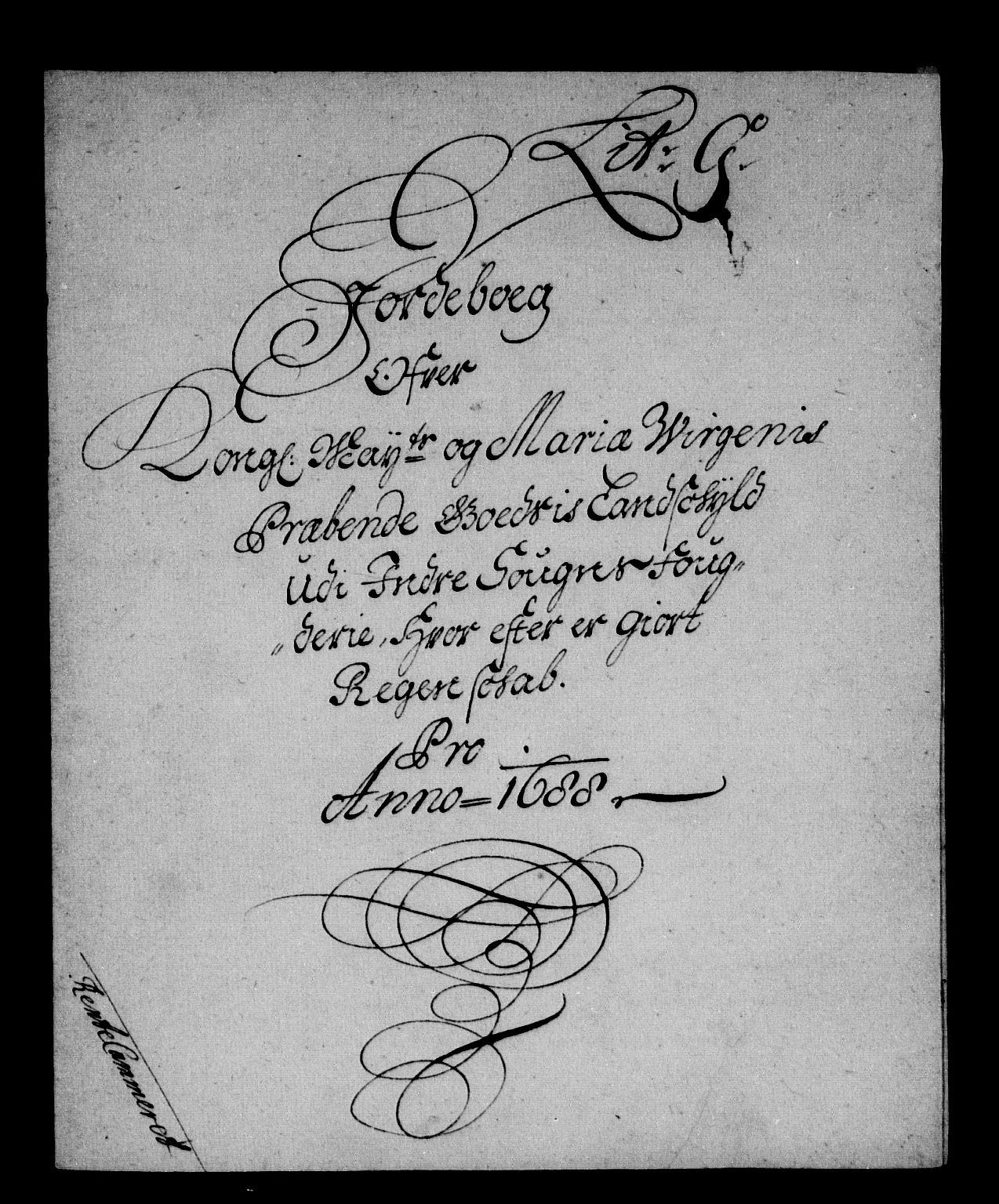 Rentekammeret inntil 1814, Reviderte regnskaper, Stiftamtstueregnskaper, Bergen stiftamt, RA/EA-6043/R/Rc/L0088: Bergen stiftamt, 1688