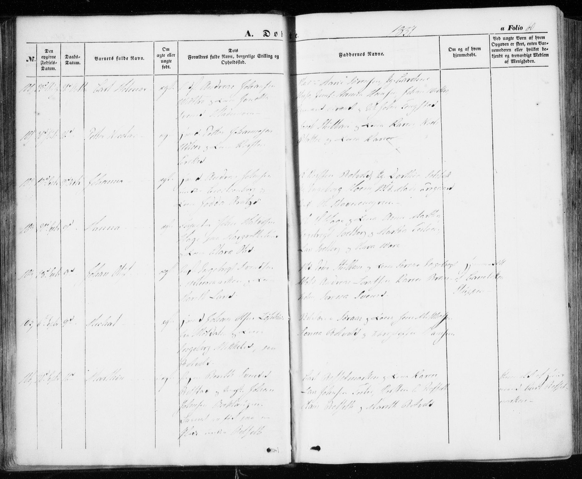 Ministerialprotokoller, klokkerbøker og fødselsregistre - Sør-Trøndelag, AV/SAT-A-1456/606/L0291: Ministerialbok nr. 606A06, 1848-1856, s. 60