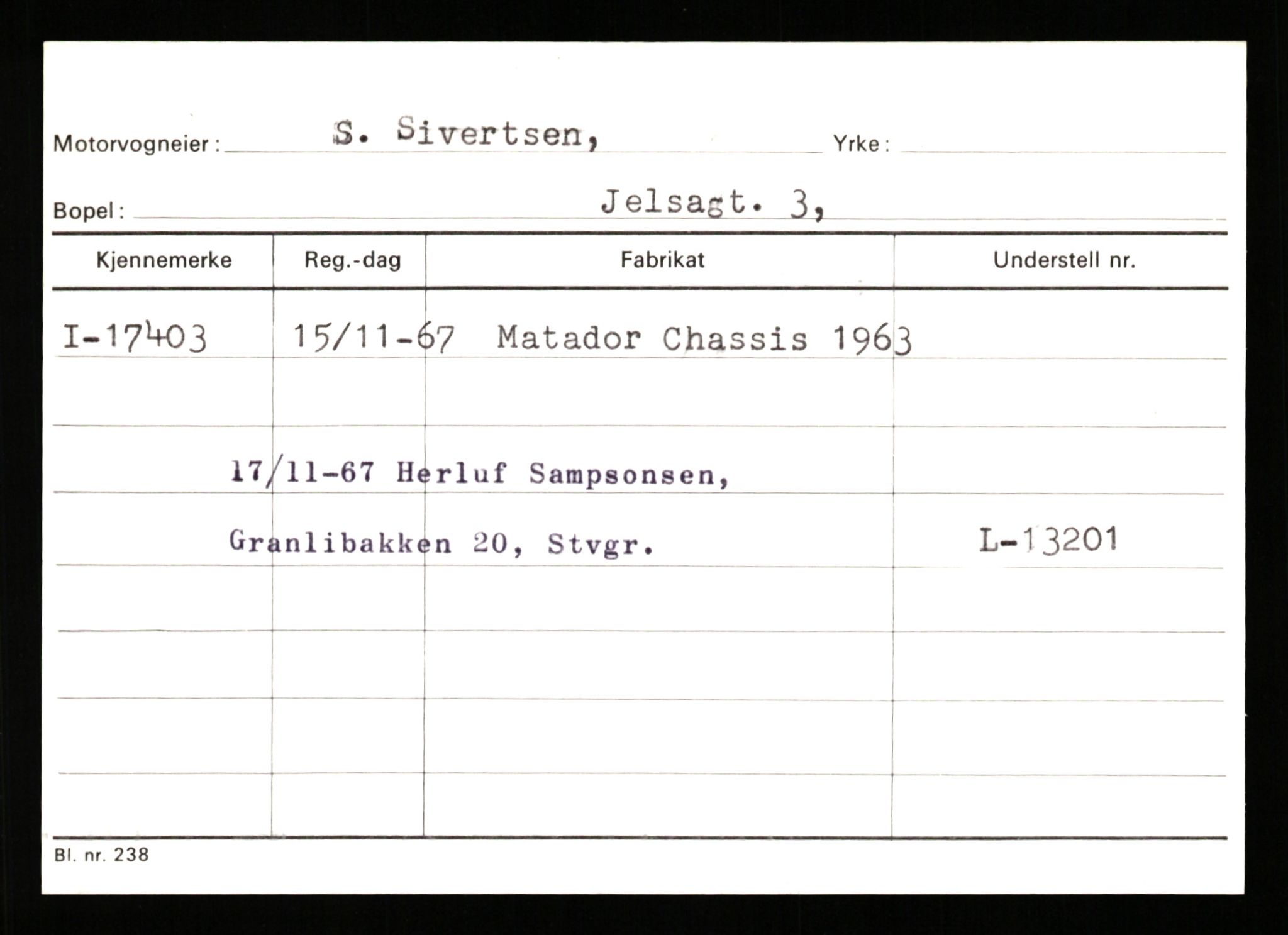 Stavanger trafikkstasjon, SAST/A-101942/0/G/L0004: Registreringsnummer: 15497 - 22957, 1930-1971, s. 971