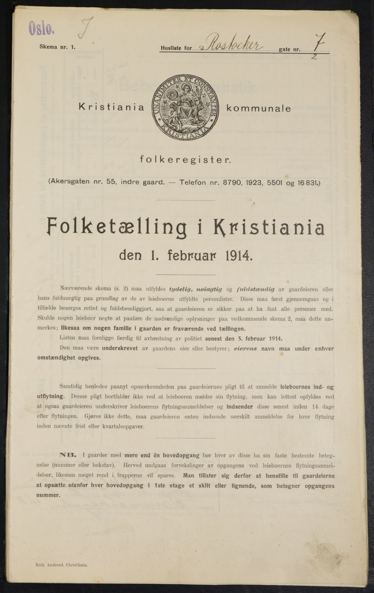 OBA, Kommunal folketelling 1.2.1914 for Kristiania, 1914, s. 84379