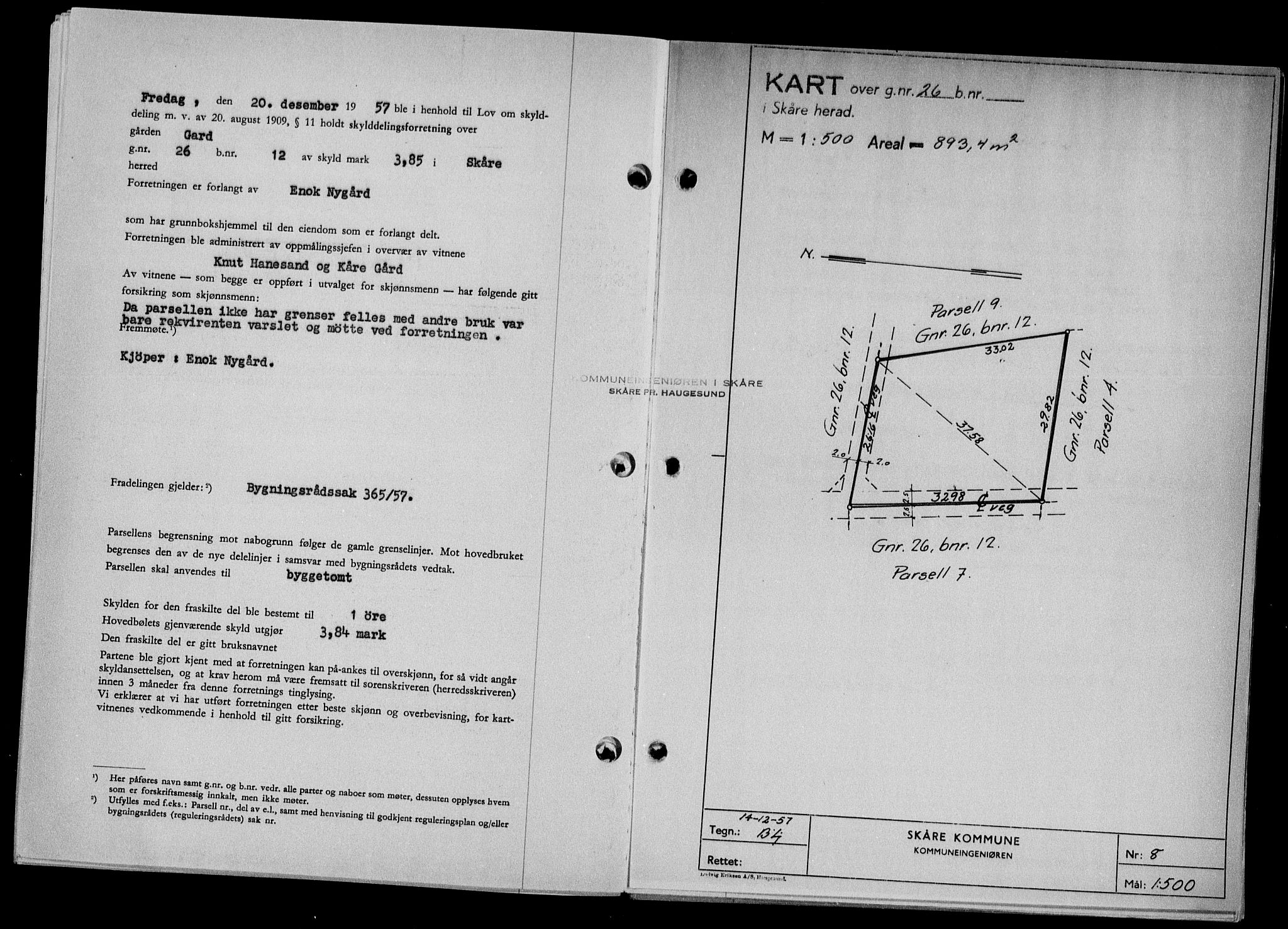 Haugesund tingrett, SAST/A-101415/01/II/IIC/L0068: Pantebok nr. A 9, 1956-1958, Dagboknr: 68/1958