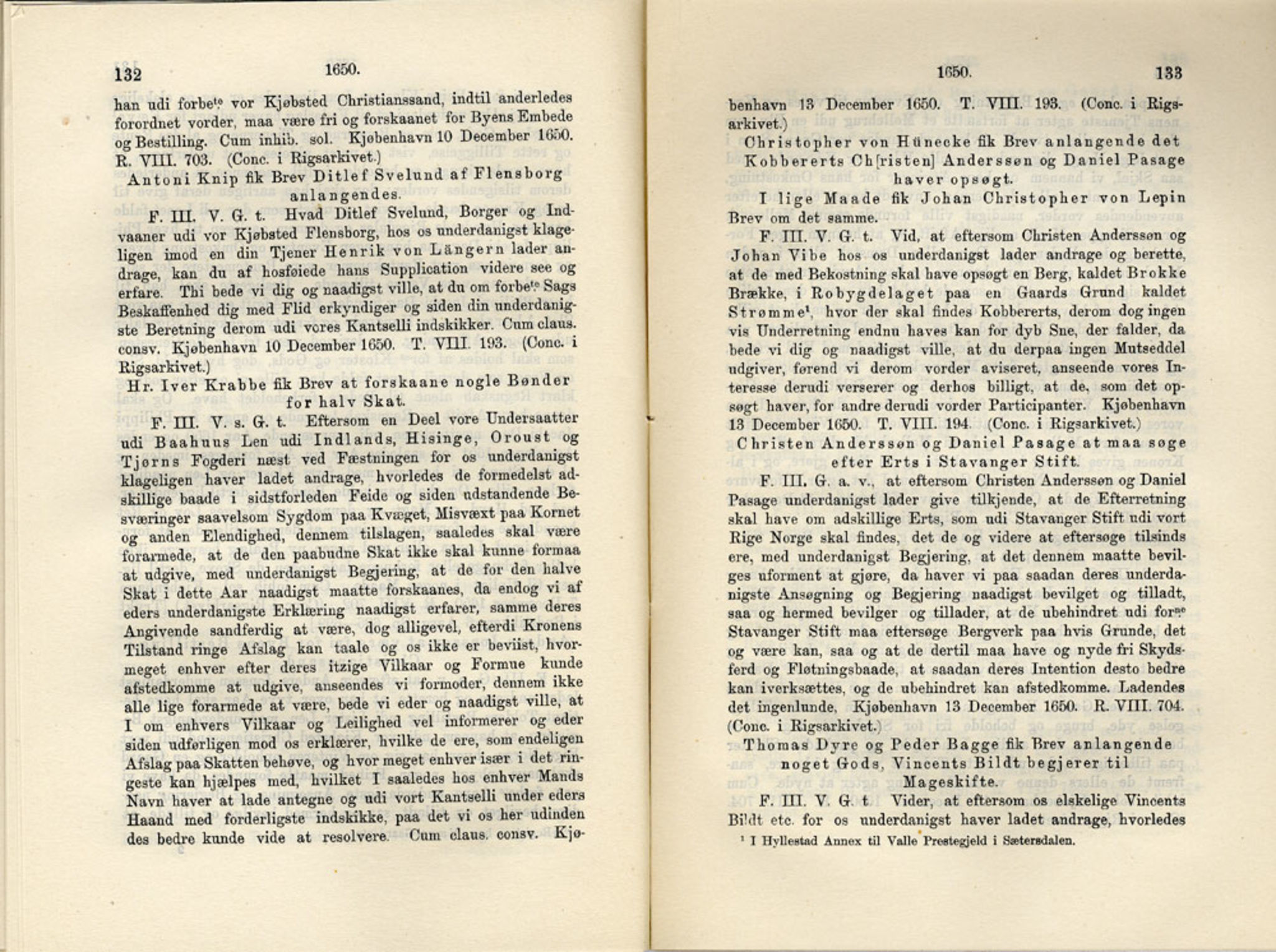 Publikasjoner utgitt av Det Norske Historiske Kildeskriftfond, PUBL/-/-/-: Norske Rigs-Registranter, bind 10, 1650-1653, s. 132-133