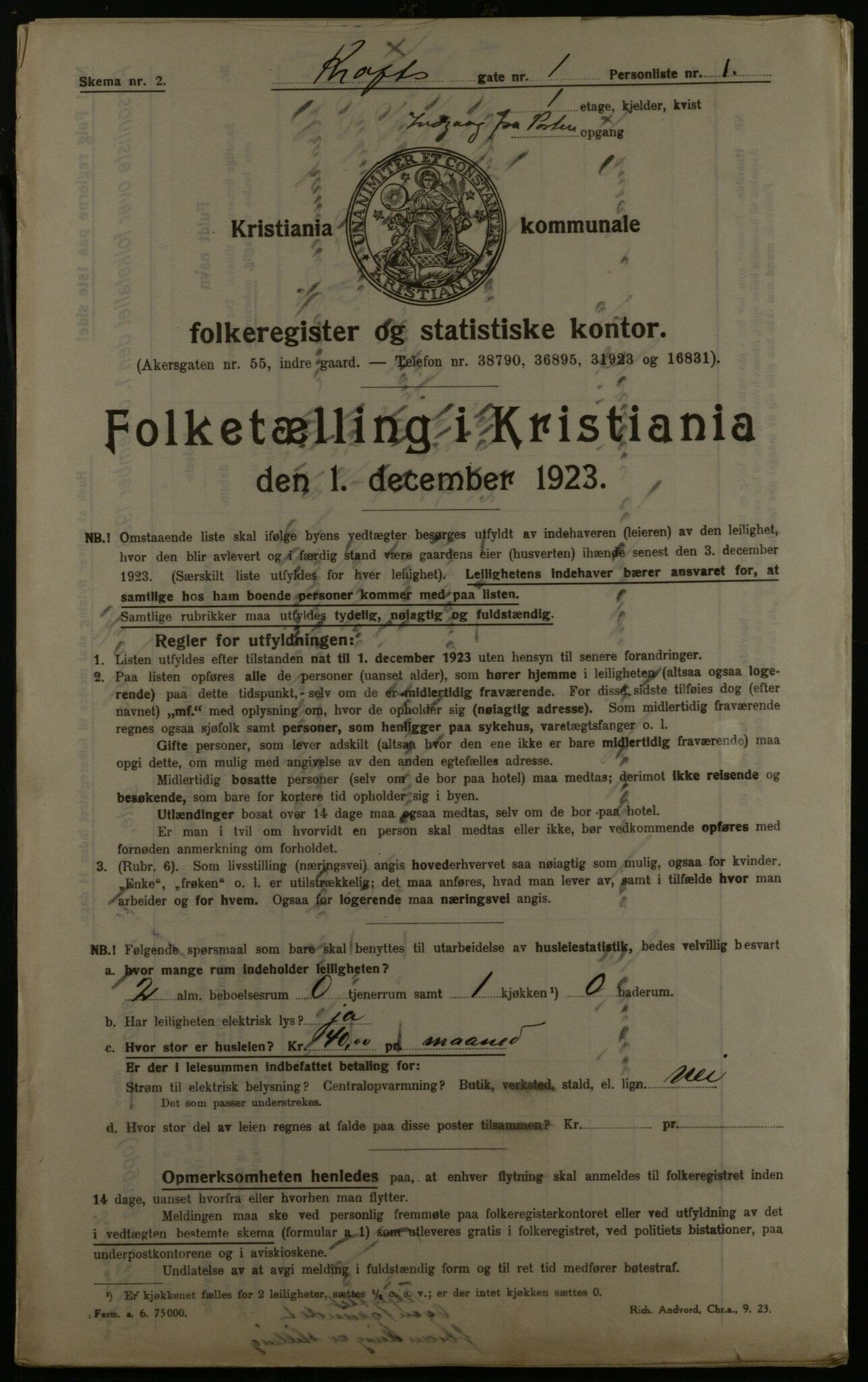 OBA, Kommunal folketelling 1.12.1923 for Kristiania, 1923, s. 60296