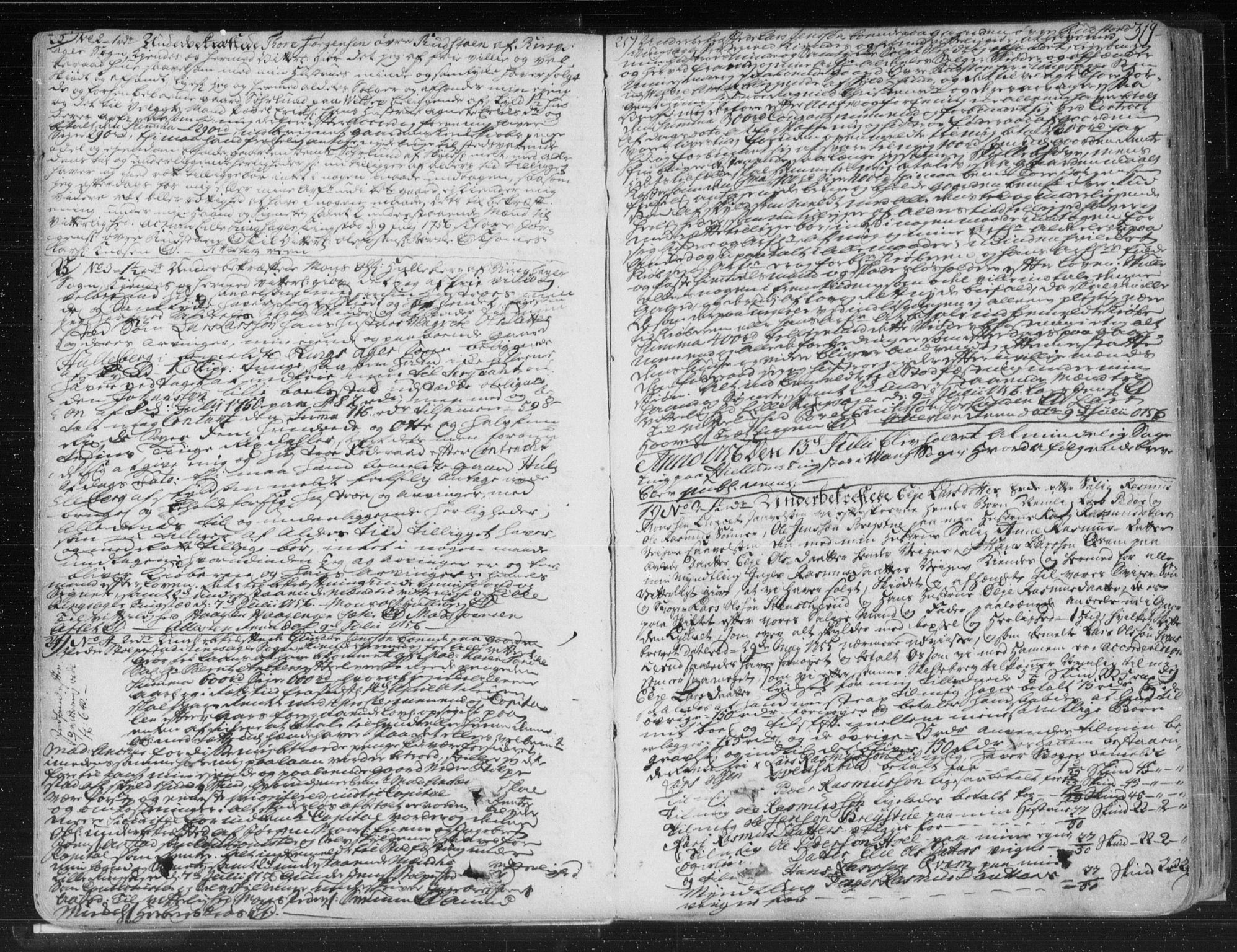 Hedemarken sorenskriveri, SAH/TING-034/H/Hb/L0007B: Pantebok nr. 7b, 1756-1760, s. 319