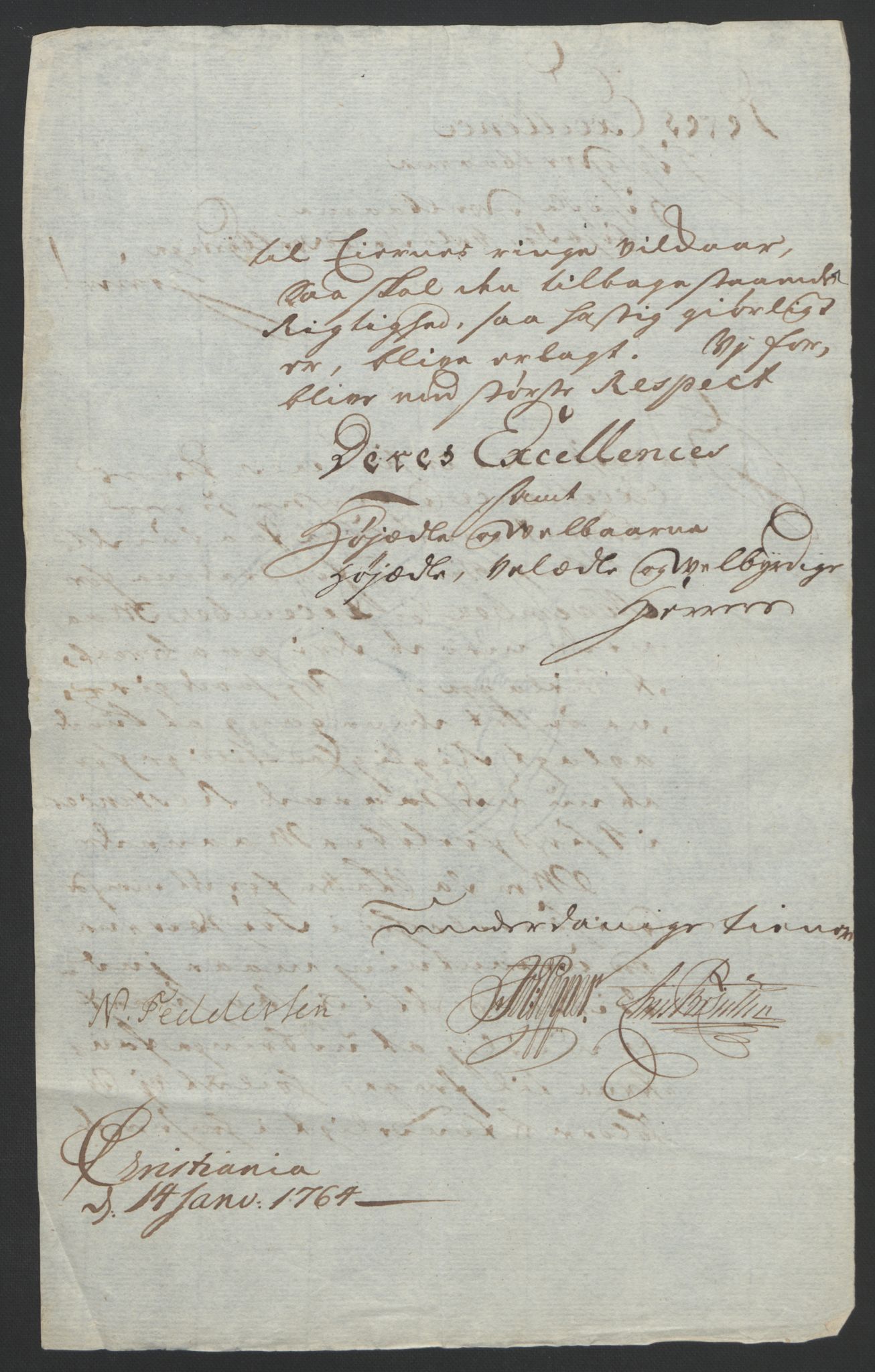 Rentekammeret inntil 1814, Reviderte regnskaper, Byregnskaper, RA/EA-4066/R/Re/L0072/0001: [E13] Kontribusjonsregnskap / Ekstraskatt, 1763-1764, s. 455