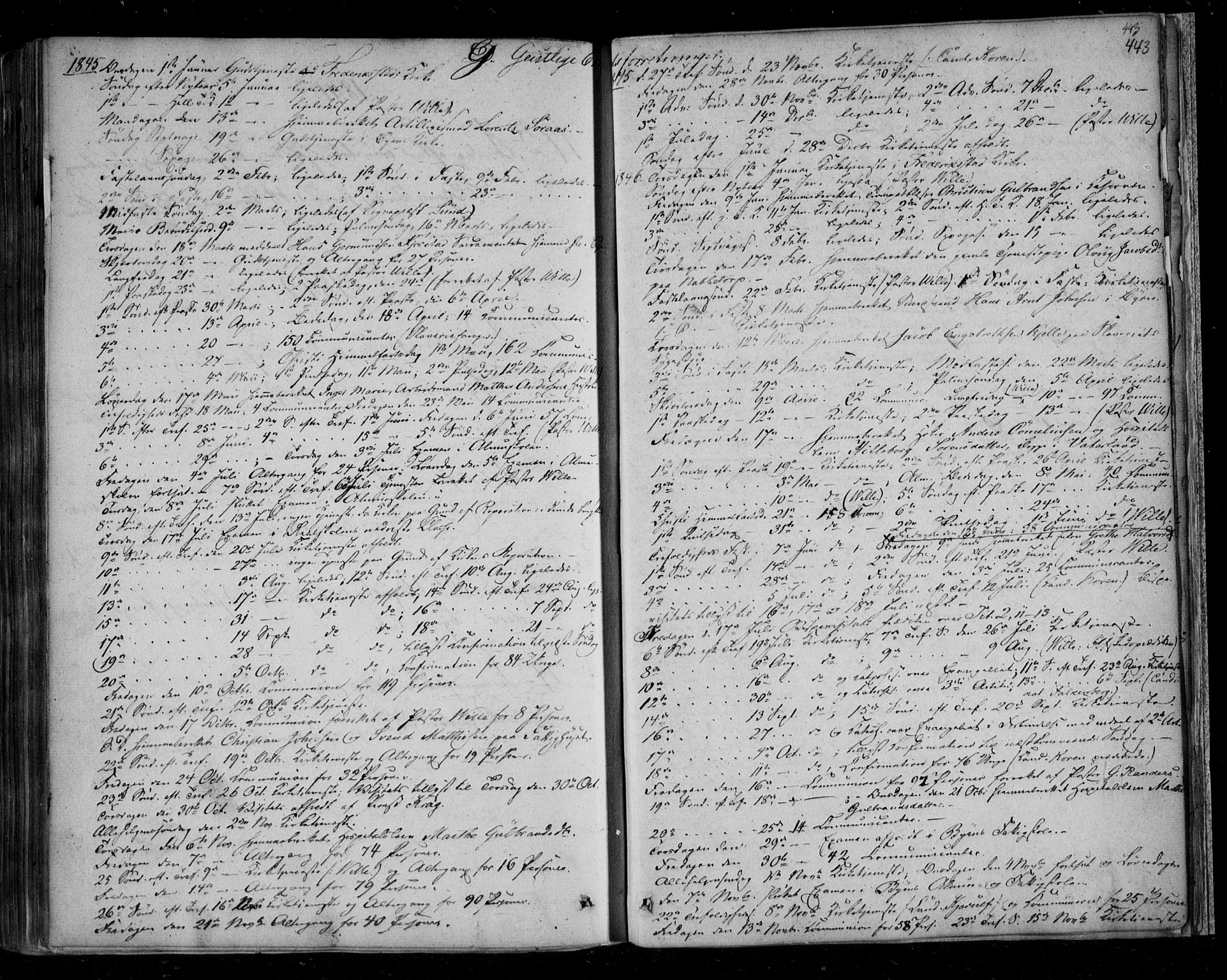 Fredrikstad prestekontor Kirkebøker, AV/SAO-A-11082/F/Fa/L0005: Ministerialbok nr. 5, 1835-1856, s. 443