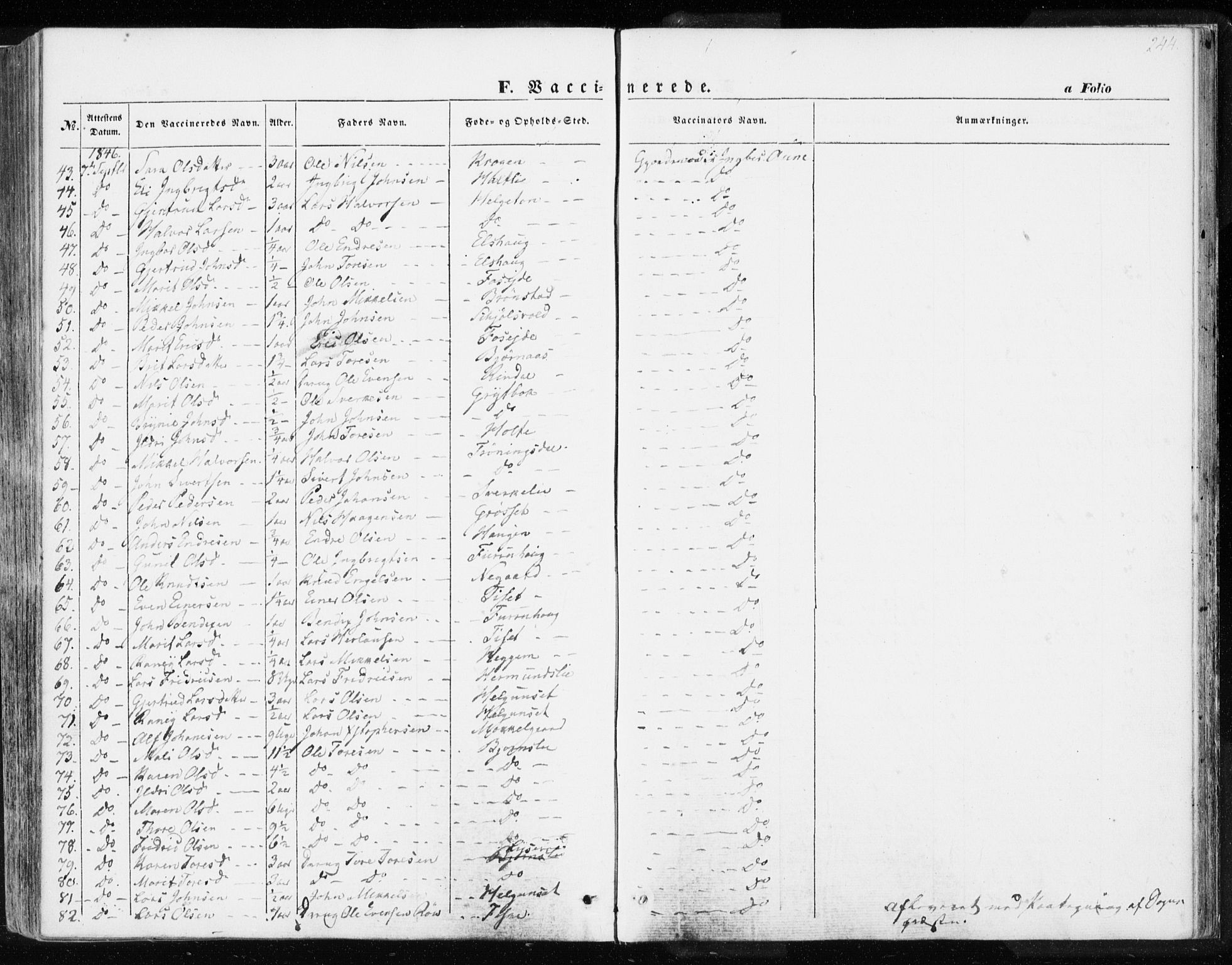 Ministerialprotokoller, klokkerbøker og fødselsregistre - Møre og Romsdal, AV/SAT-A-1454/595/L1043: Ministerialbok nr. 595A05, 1843-1851, s. 244