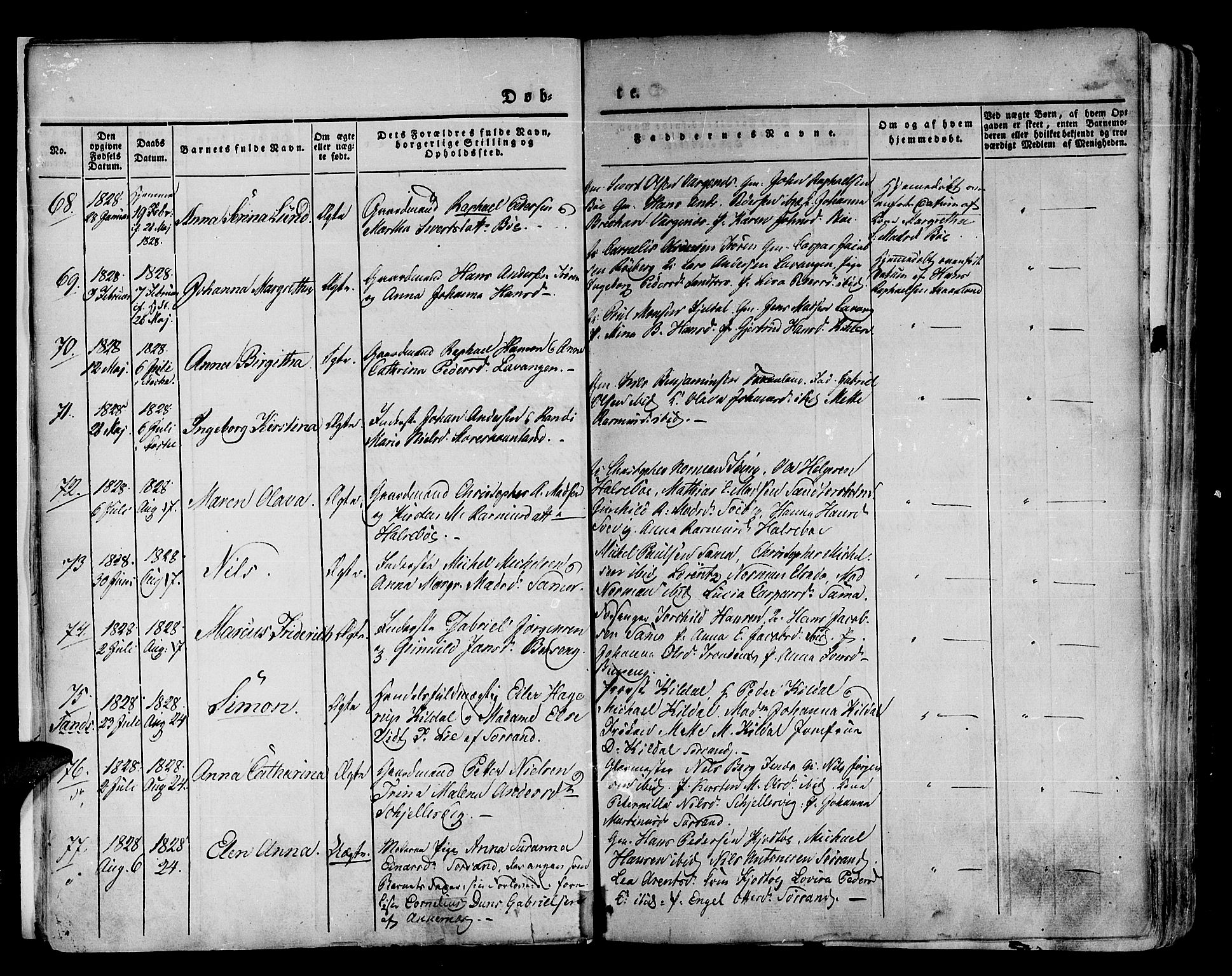 Trondenes sokneprestkontor, AV/SATØ-S-1319/H/Ha/L0007kirke: Ministerialbok nr. 7, 1827-1841