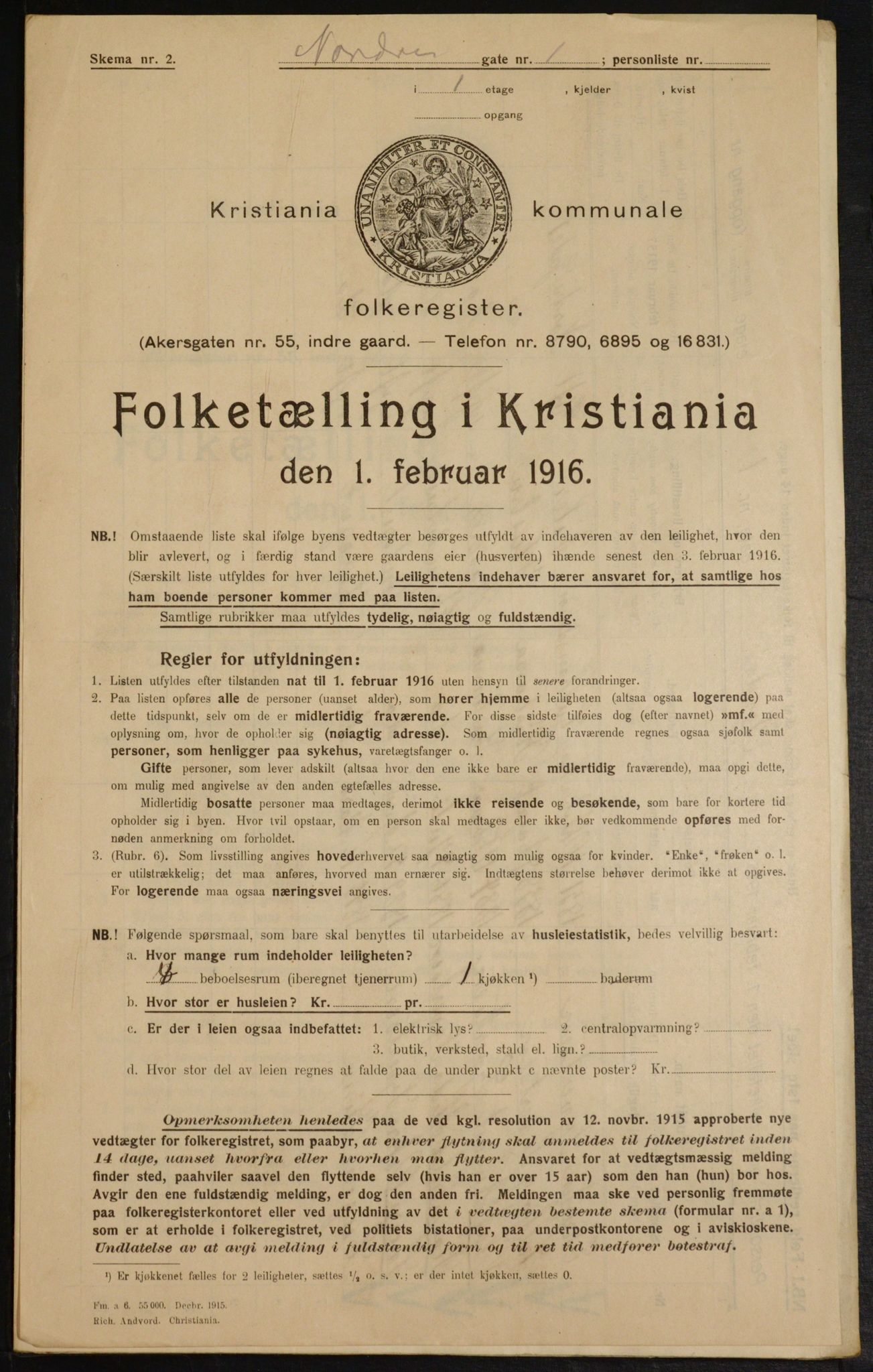 OBA, Kommunal folketelling 1.2.1916 for Kristiania, 1916, s. 74798