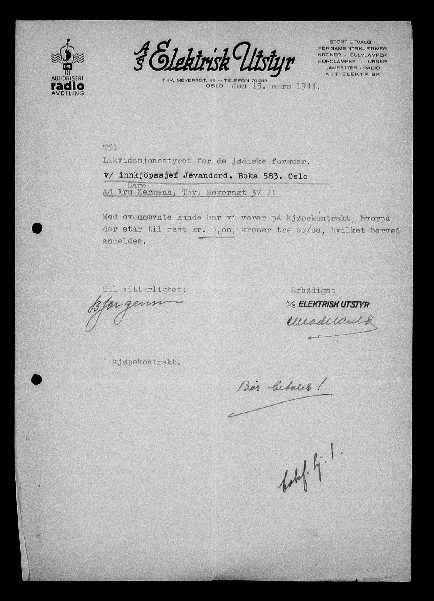 Justisdepartementet, Tilbakeføringskontoret for inndratte formuer, AV/RA-S-1564/H/Hc/Hcc/L0951: --, 1945-1947, s. 269