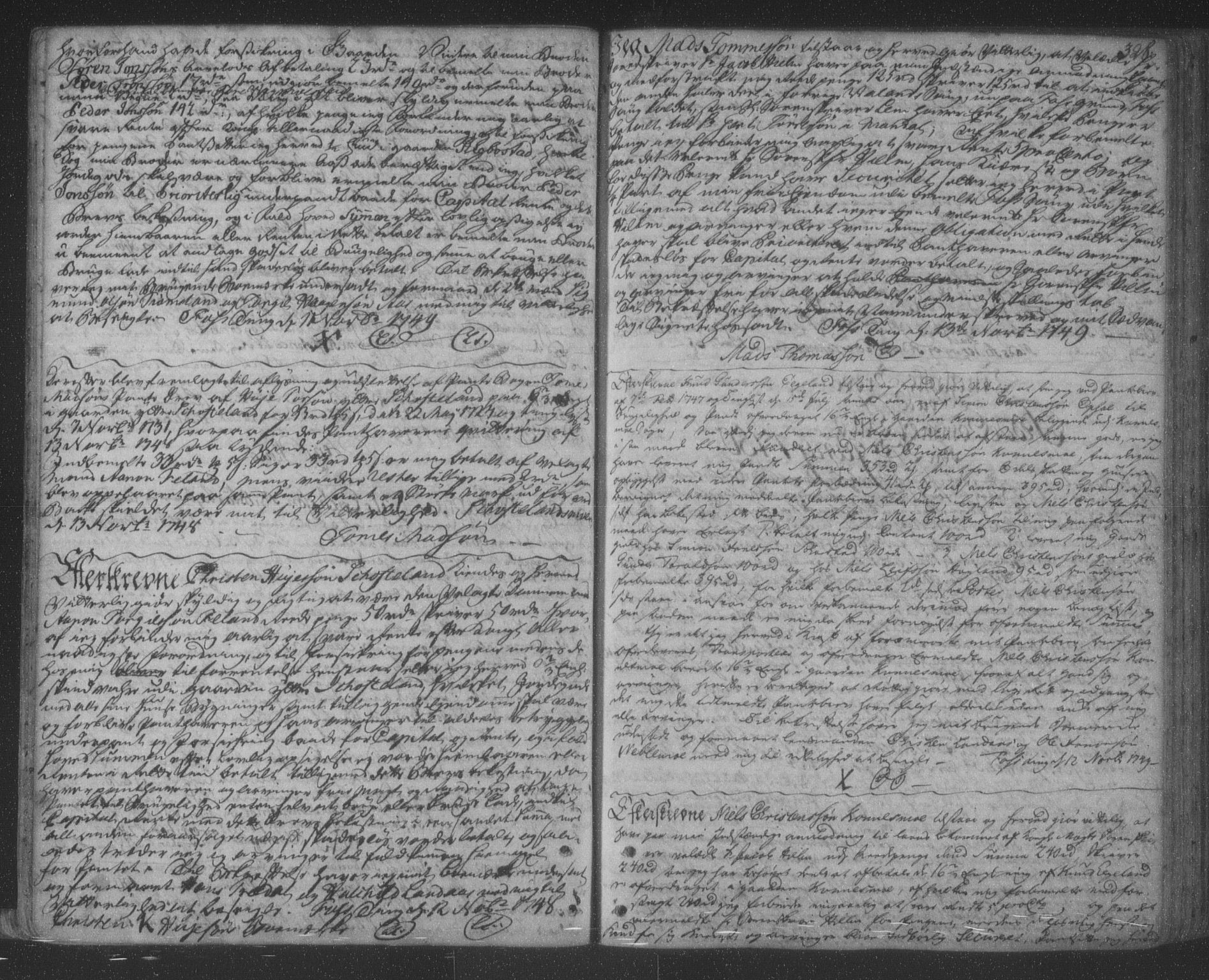 Lister sorenskriveri, SAK/1221-0003/G/Gb/L0006: Pantebok nr. 4, 1746-1752, s. 328