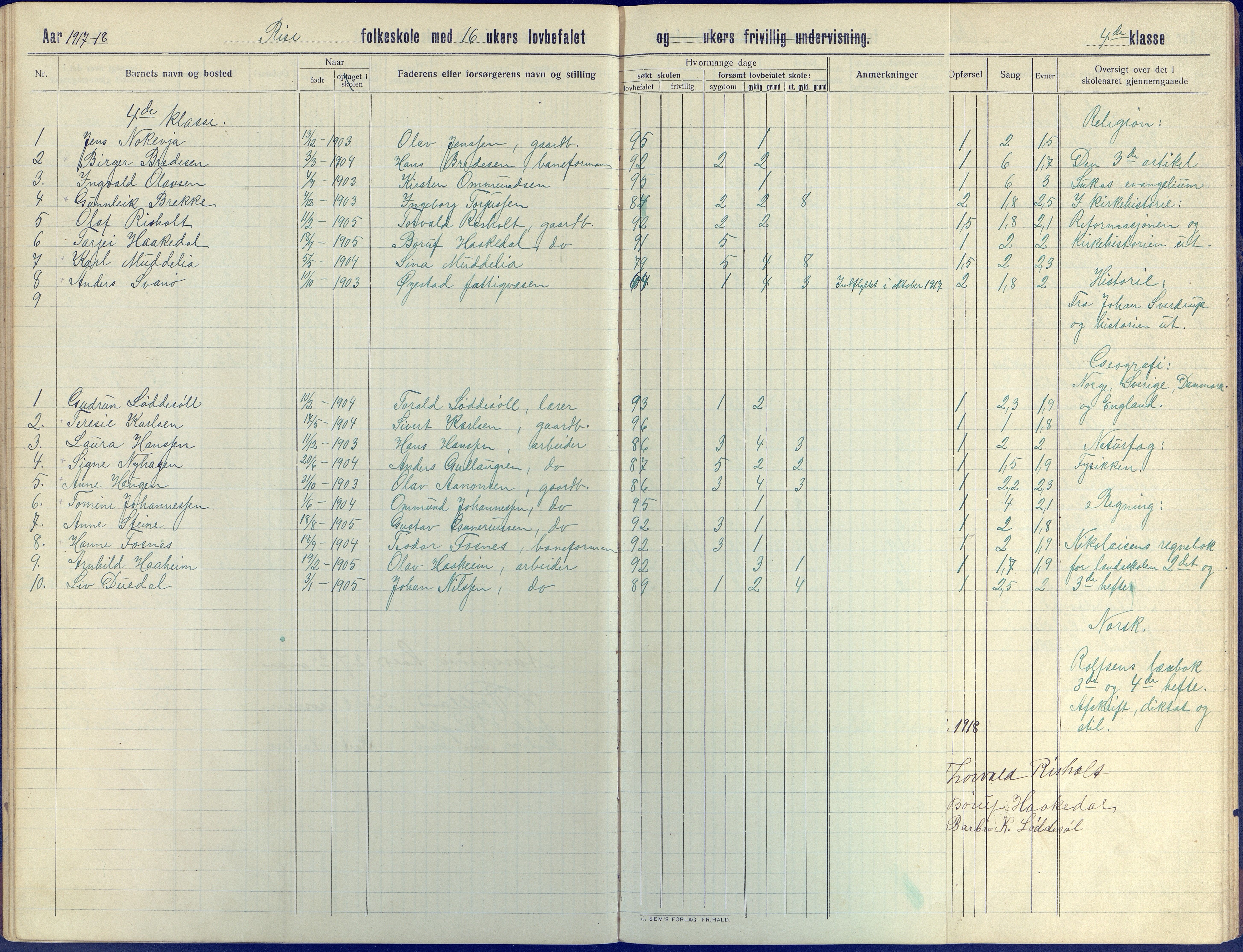 Øyestad kommune frem til 1979, AAKS/KA0920-PK/06/06J/L0005: Skoleprotokoll, 1913-1922