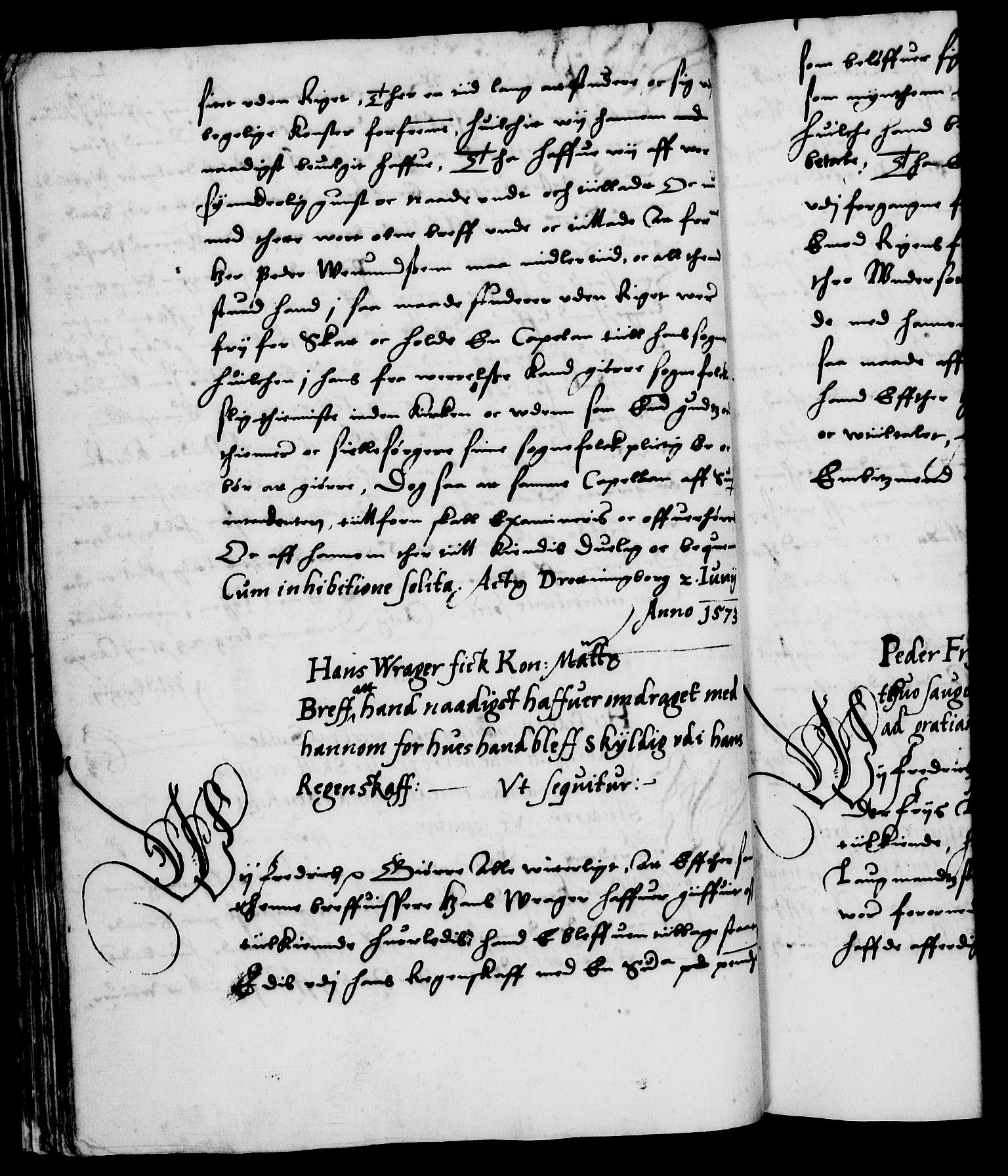Danske Kanselli 1572-1799, RA/EA-3023/F/Fc/Fca/Fcaa/L0001: Norske registre (mikrofilm), 1572-1588, s. 44b