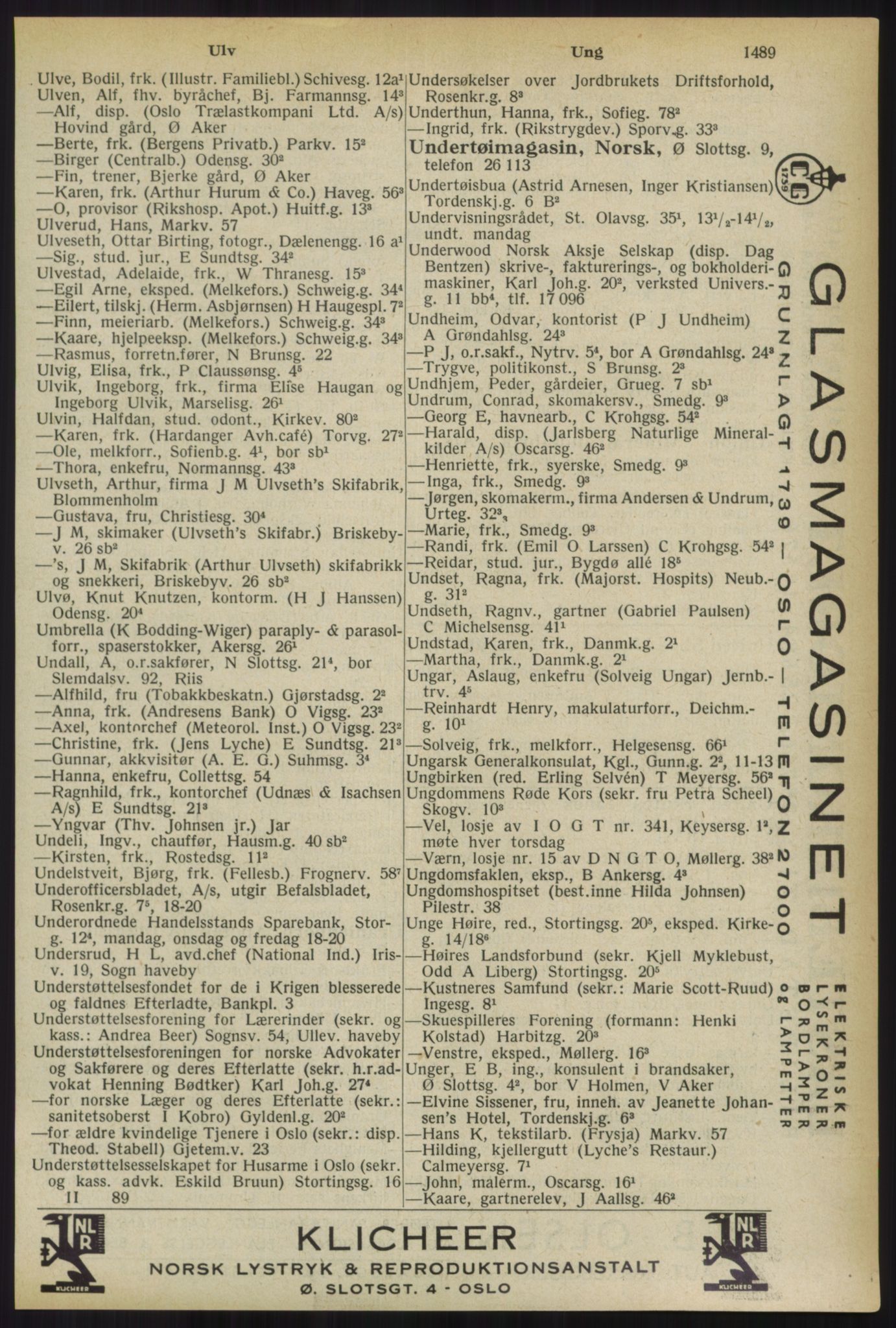 Kristiania/Oslo adressebok, PUBL/-, 1936, s. 1489