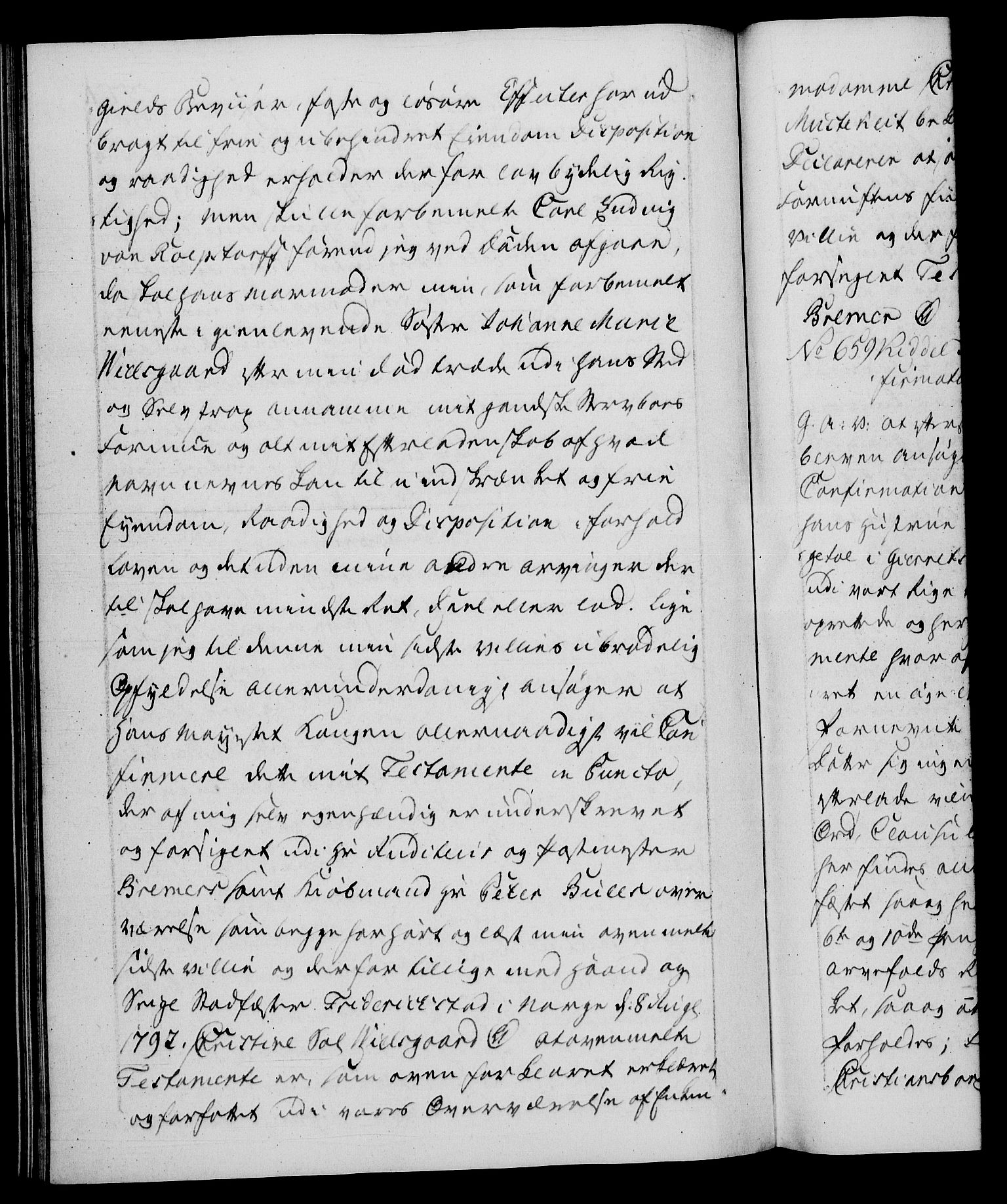 Danske Kanselli 1572-1799, RA/EA-3023/F/Fc/Fca/Fcaa/L0054: Norske registre, 1792-1793, s. 377b