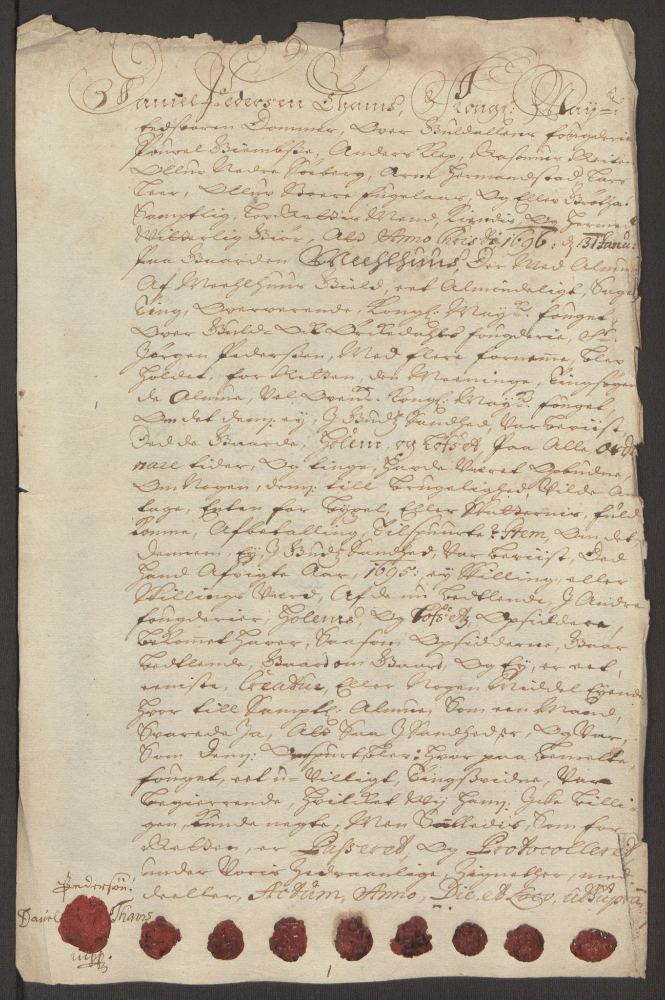 Rentekammeret inntil 1814, Reviderte regnskaper, Fogderegnskap, AV/RA-EA-4092/R60/L3945: Fogderegnskap Orkdal og Gauldal, 1695, s. 424