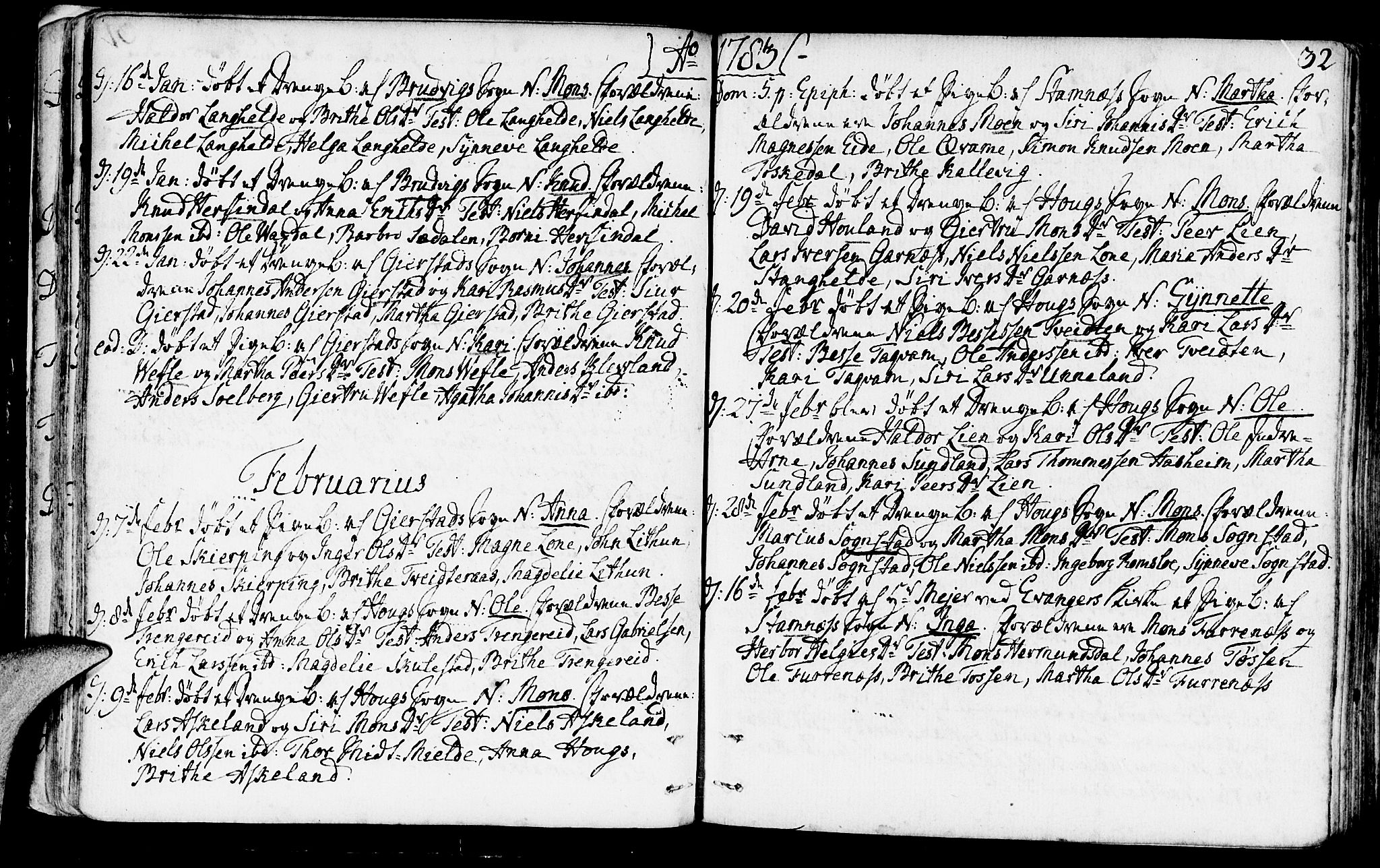 Haus sokneprestembete, SAB/A-75601/H/Haa: Ministerialbok nr. A 10, 1782-1796, s. 32