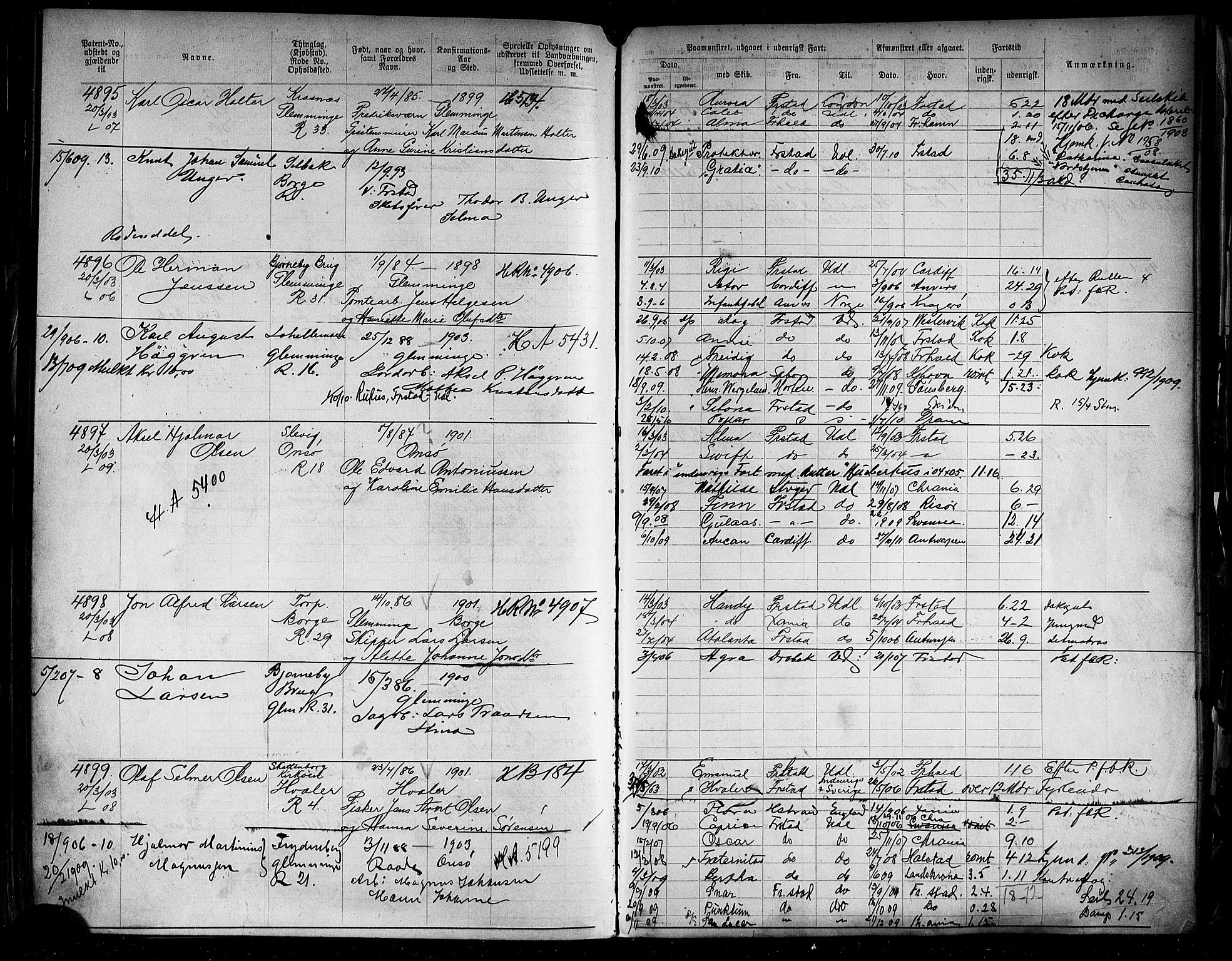 Fredrikstad mønstringskontor, AV/SAO-A-10569b/F/Fc/Fca/L0008: Annotasjonsrulle, 1898-1916, s. 190