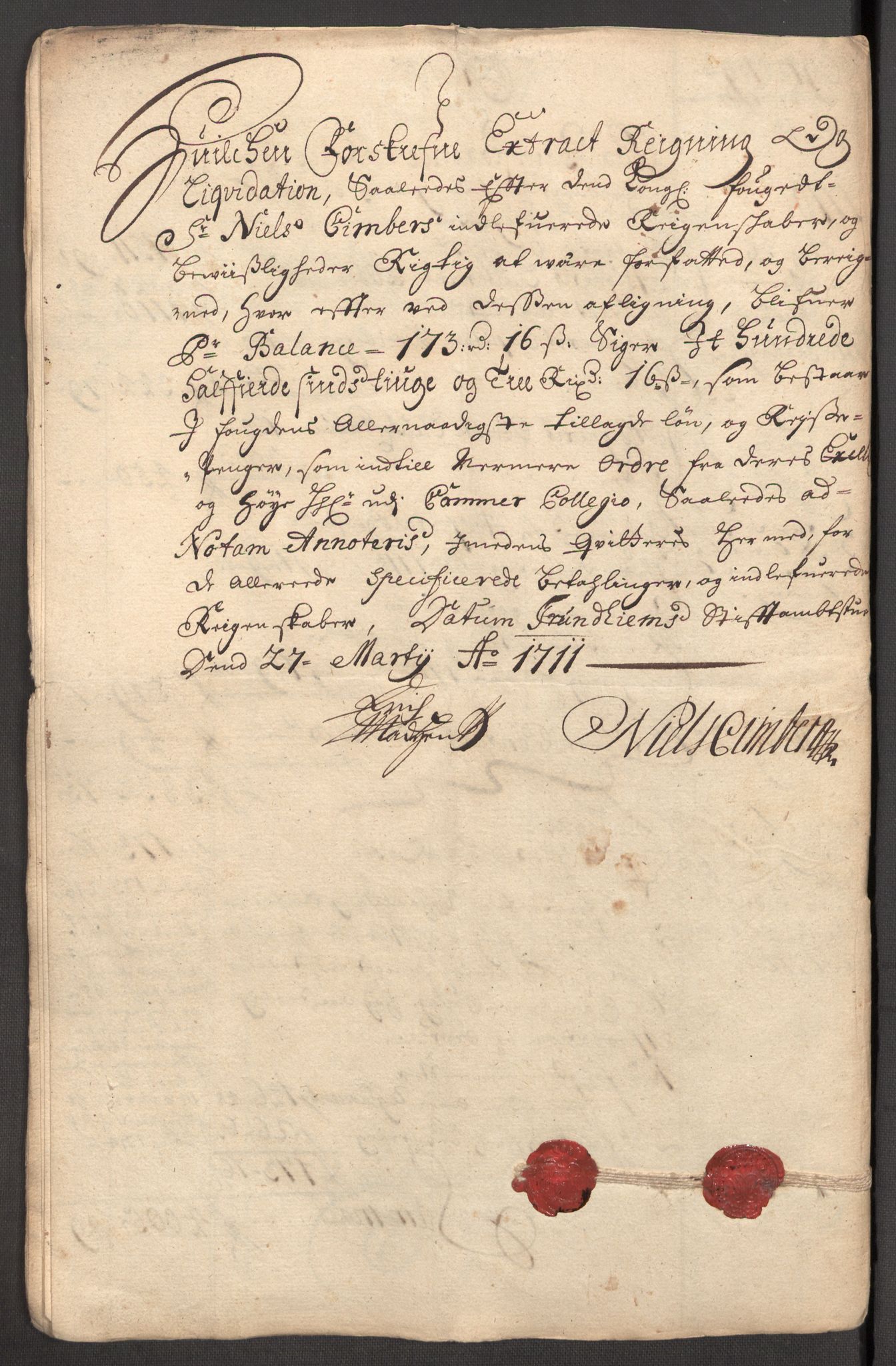 Rentekammeret inntil 1814, Reviderte regnskaper, Fogderegnskap, AV/RA-EA-4092/R57/L3859: Fogderegnskap Fosen, 1710, s. 19