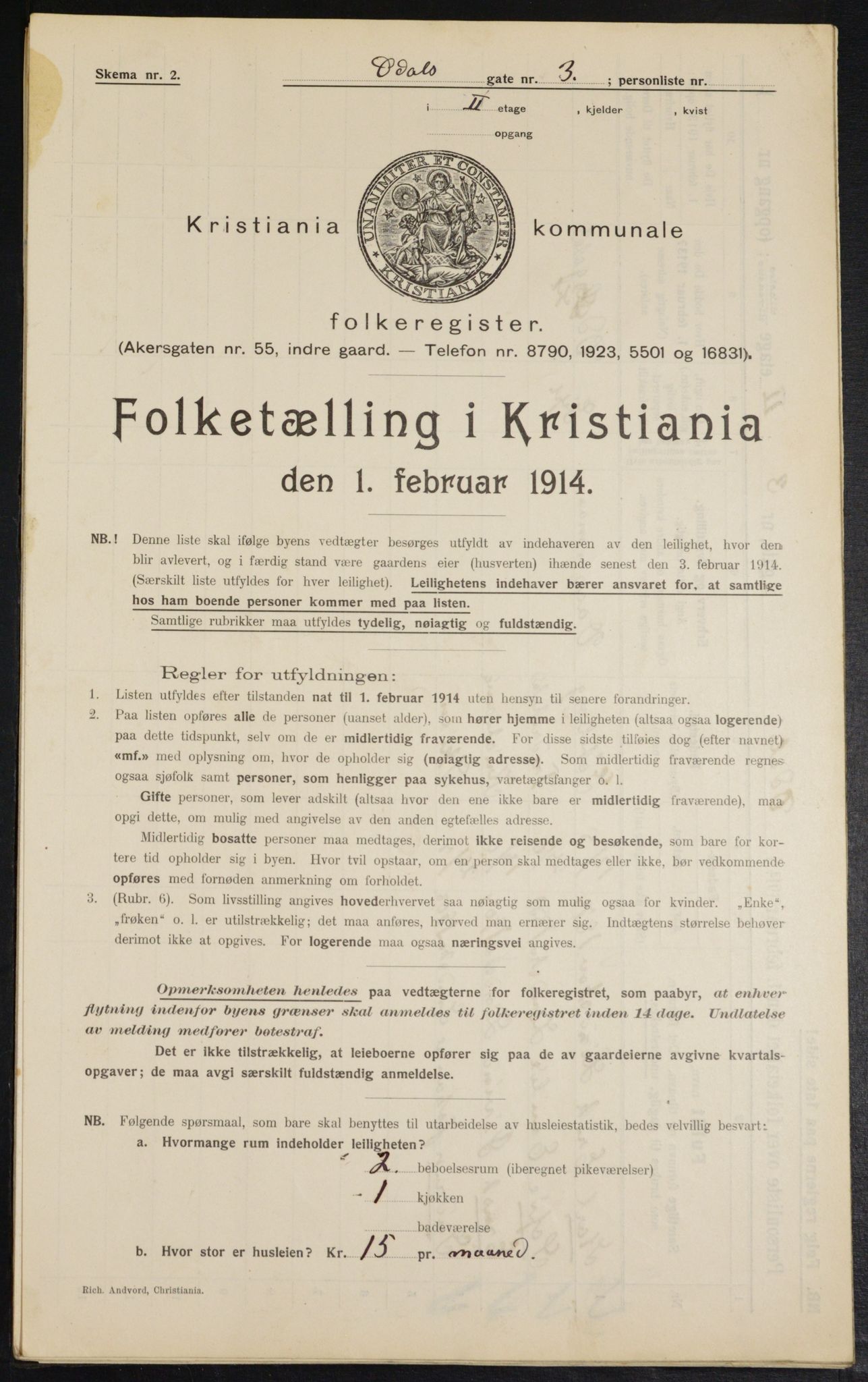 OBA, Kommunal folketelling 1.2.1914 for Kristiania, 1914, s. 74403