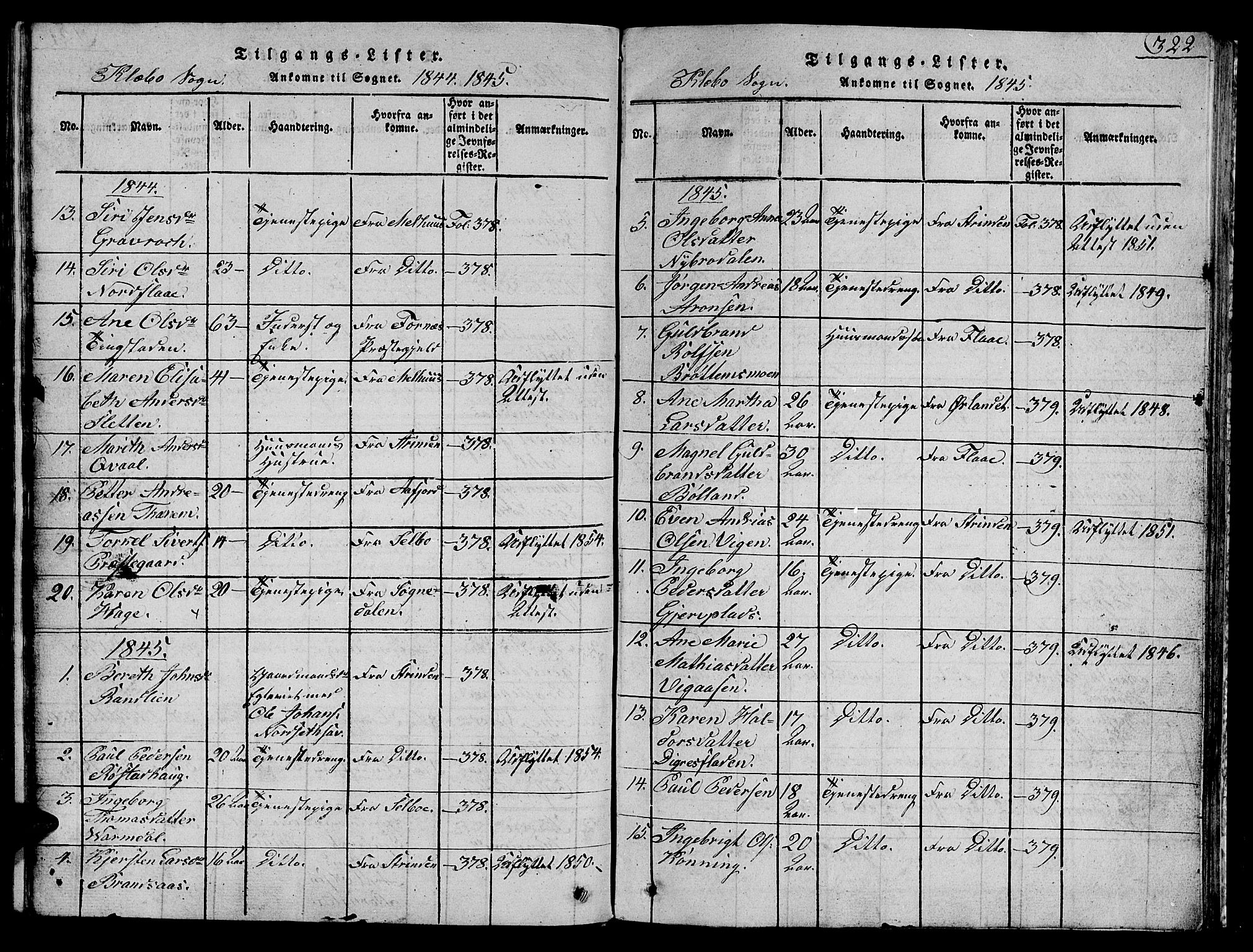 Ministerialprotokoller, klokkerbøker og fødselsregistre - Sør-Trøndelag, AV/SAT-A-1456/618/L0450: Klokkerbok nr. 618C01, 1816-1865, s. 322