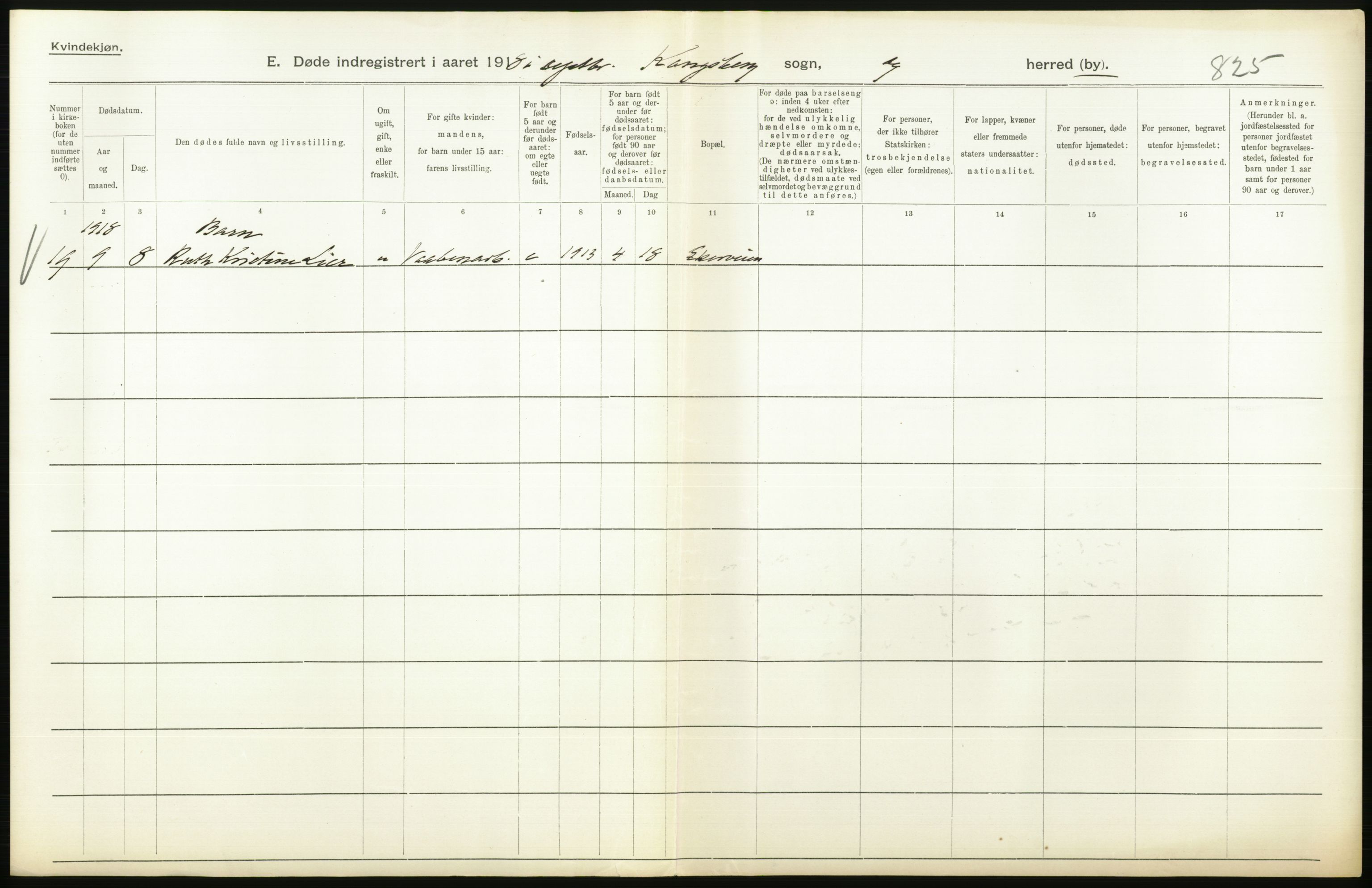 Statistisk sentralbyrå, Sosiodemografiske emner, Befolkning, AV/RA-S-2228/D/Df/Dfb/Dfbh/L0020: Buskerud fylke: Døde. Bygder og byer., 1918, s. 664