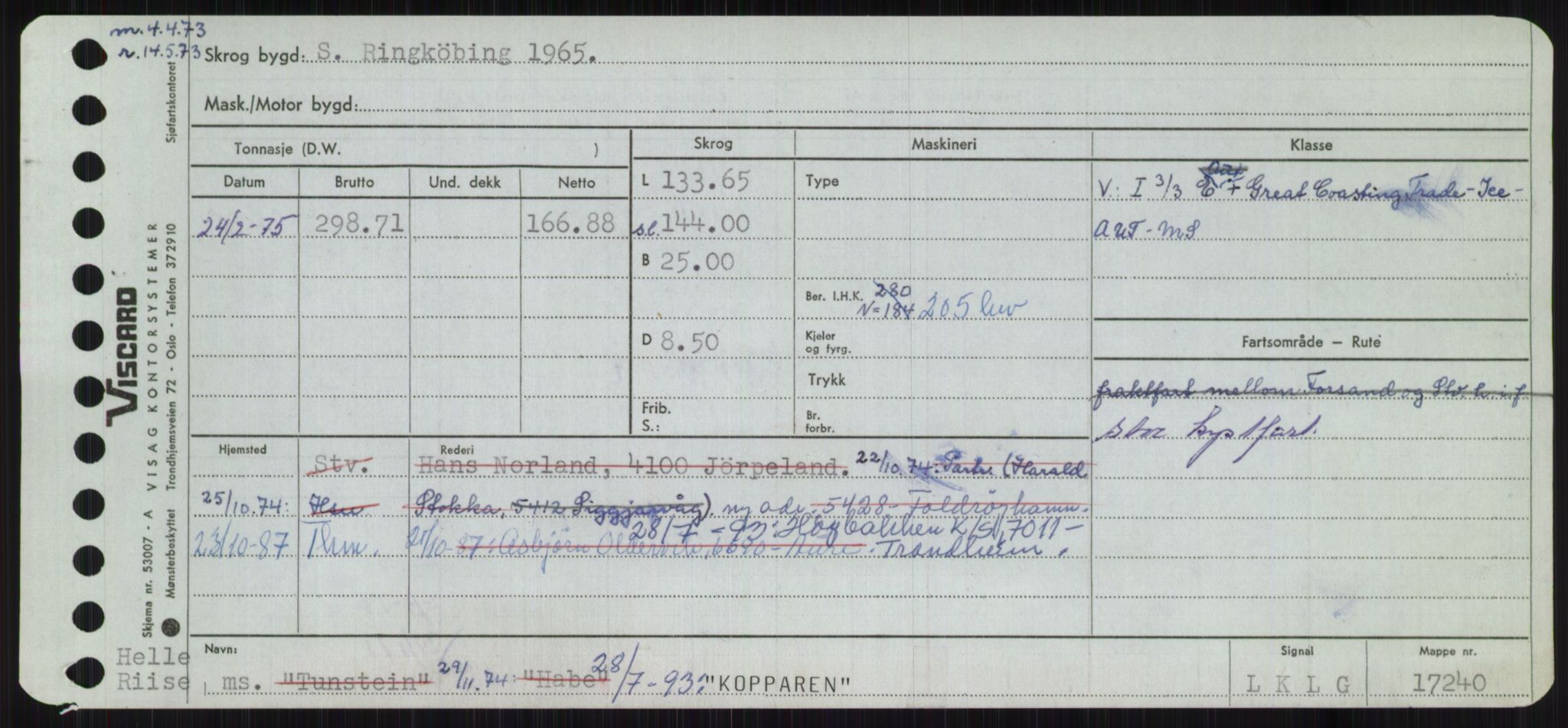 Sjøfartsdirektoratet med forløpere, Skipsmålingen, RA/S-1627/H/Ha/L0003/0002: Fartøy, Hilm-Mar / Fartøy, Kom-Mar, s. 35