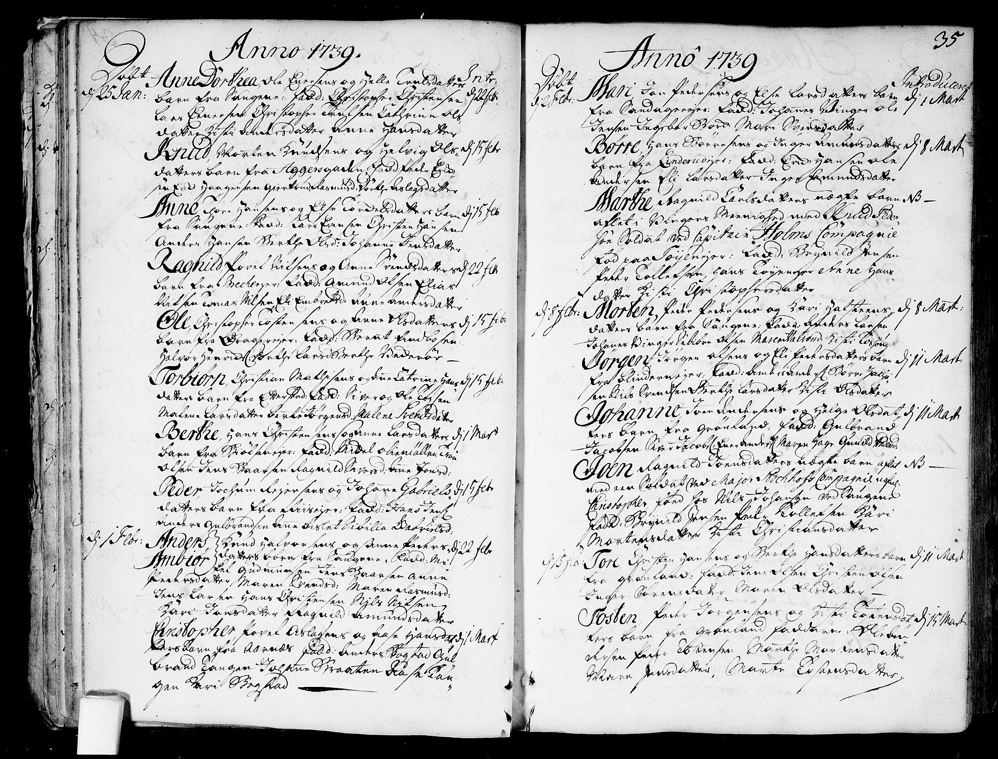 Aker prestekontor kirkebøker, AV/SAO-A-10861/F/L0007: Ministerialbok nr. 7, 1734-1748, s. 35