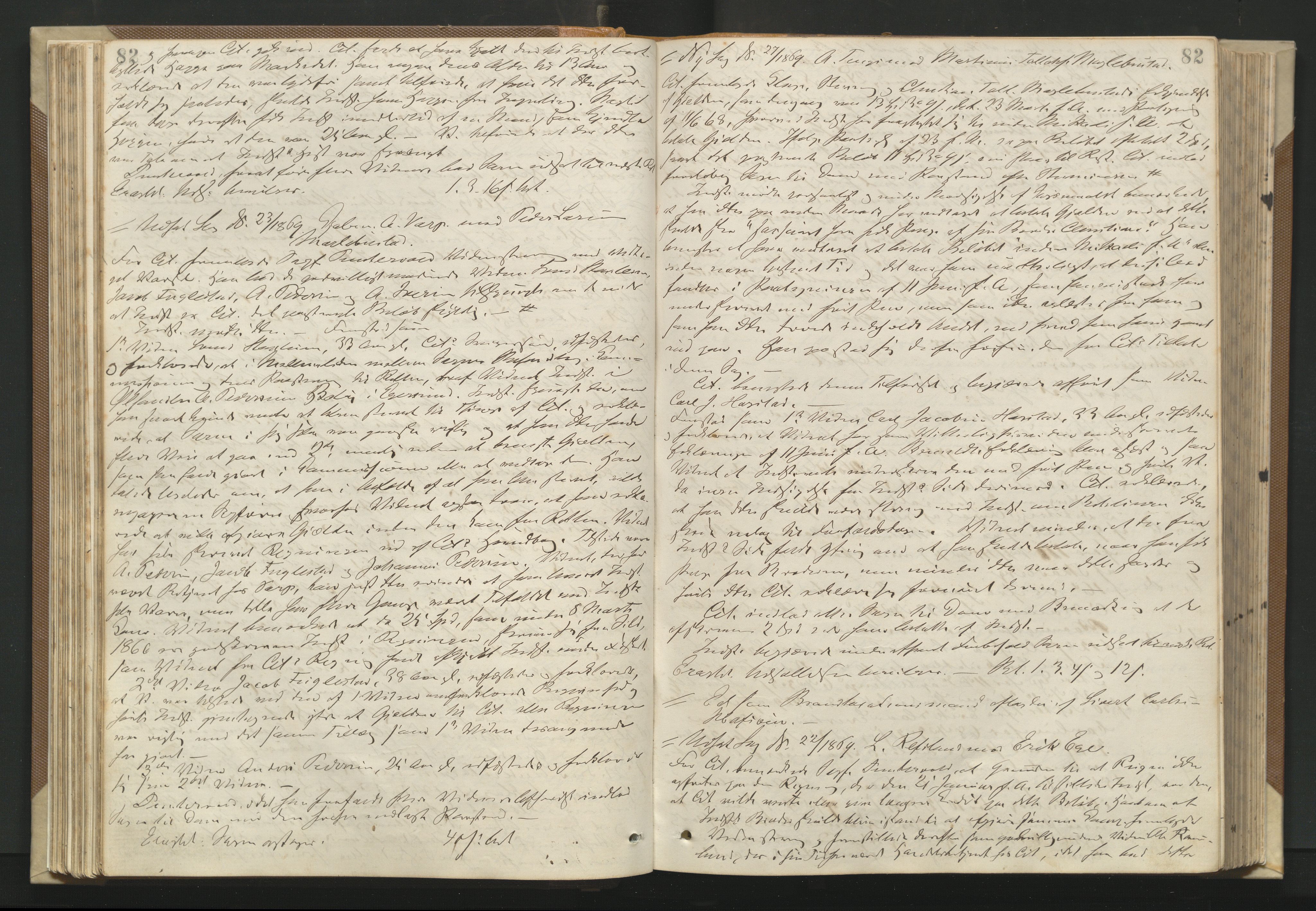 Dalane sorenskriveri, AV/SAST-A-100309/001/3/30/30BA/L0001: TINGBOK, 1868-1875, s. 82